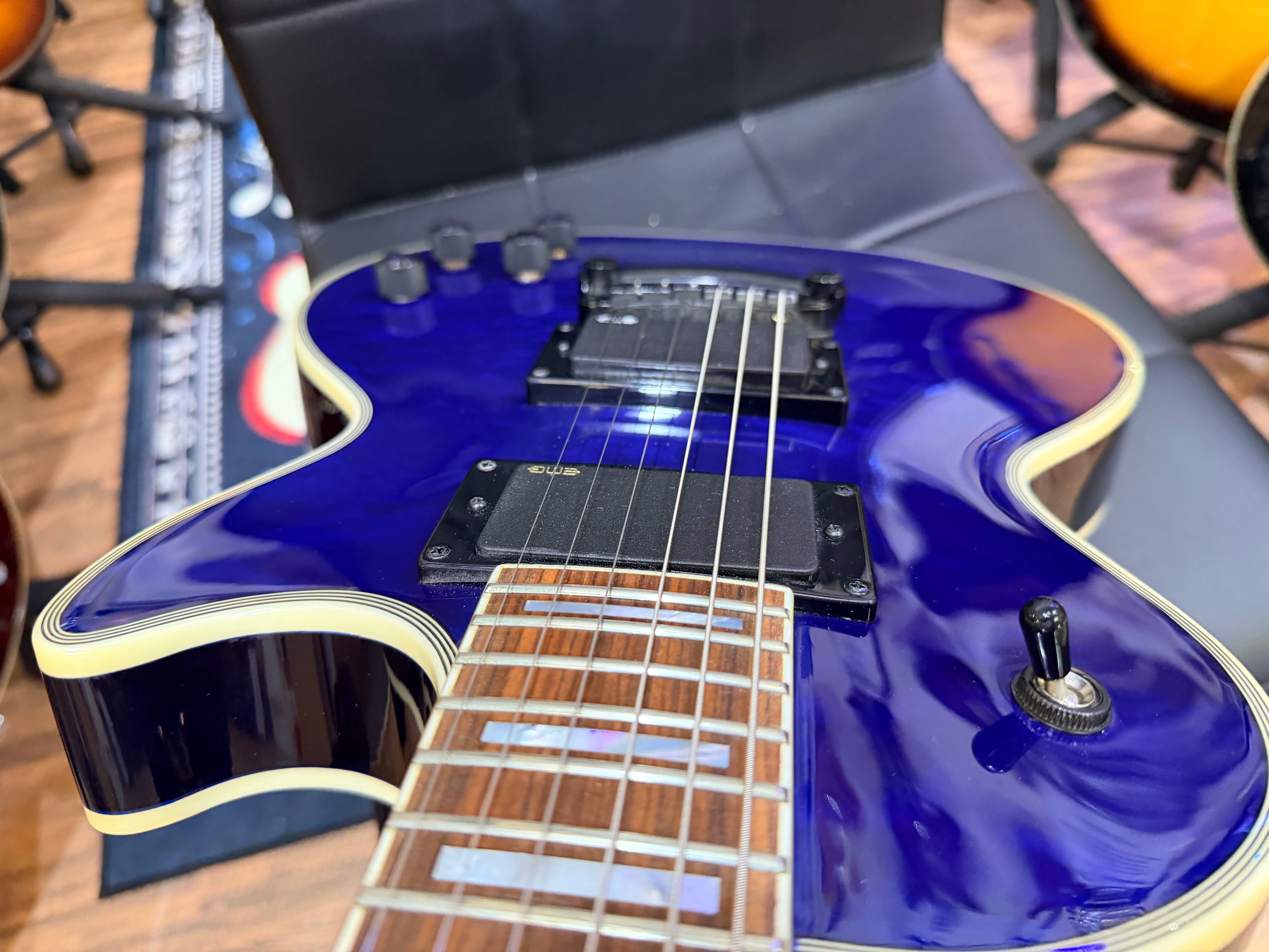 🔥2019🔥 Epiphone Les Paul Prophecy Custom Plus EX~ Midnight Sapphire~ EMG P’Ups