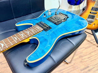 🔥2009🔥 Schecter Omen Extreme 6 FR~ Ocean Blue Burst~ Floyd Rose Model!