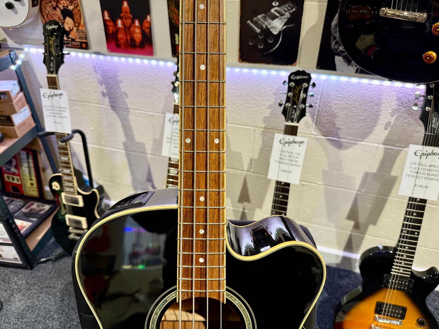 🌟ELECTRO-ACOUSTIC BASS 🌟 Takamine EGB2S-BK Gloss Black Bass~MINT!