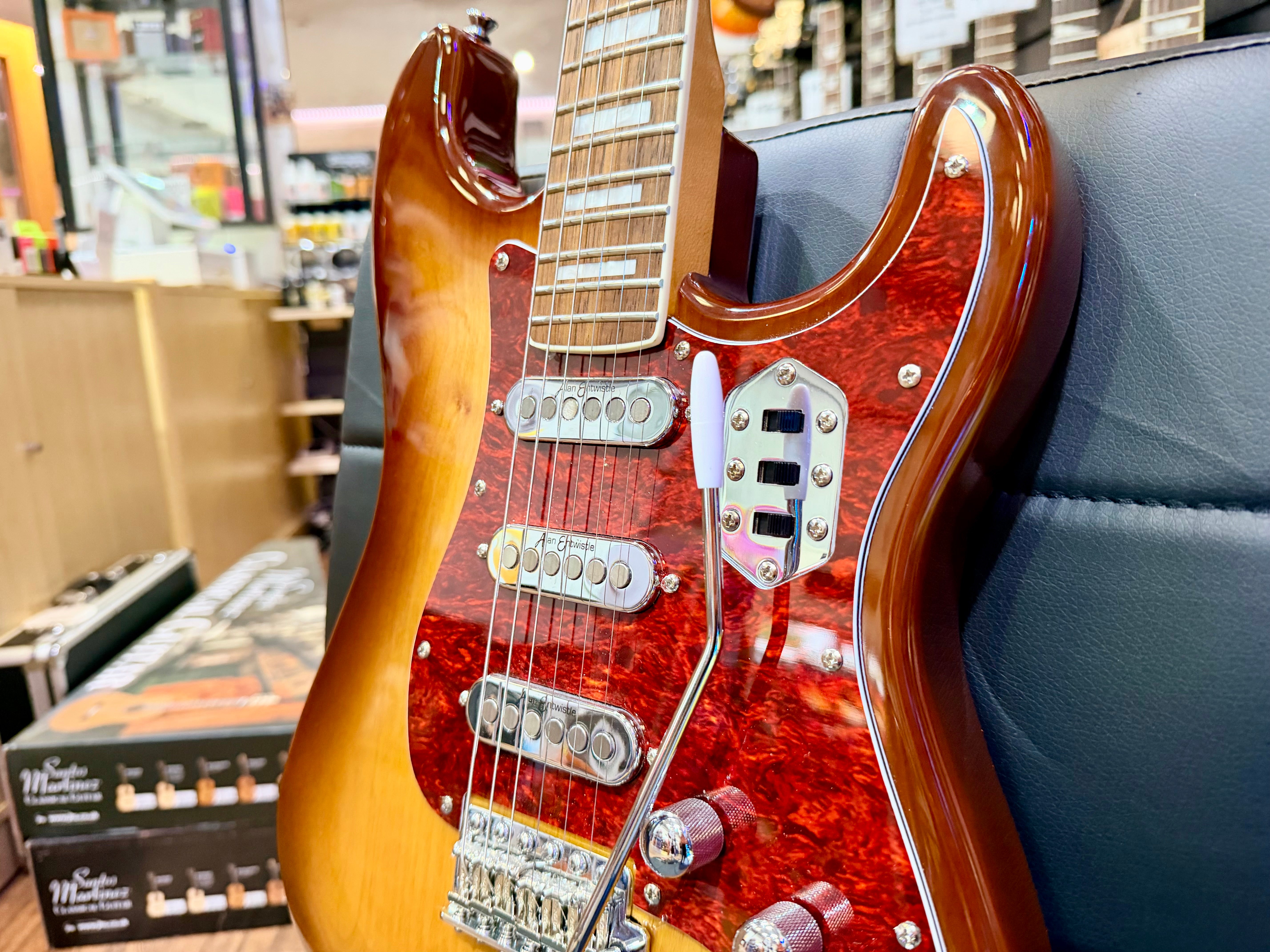 🔥NEW🔥 Vintage REVO Series 'Deluxe' Guitar ~ Cappuchino Burst~ Alan Entwistle!