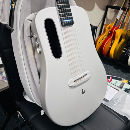 🌟NEW🌟 LAVA ME AIR CARBON FIBRE 36” Electro-Acousic Smart Guitar~ Silver + Bag!