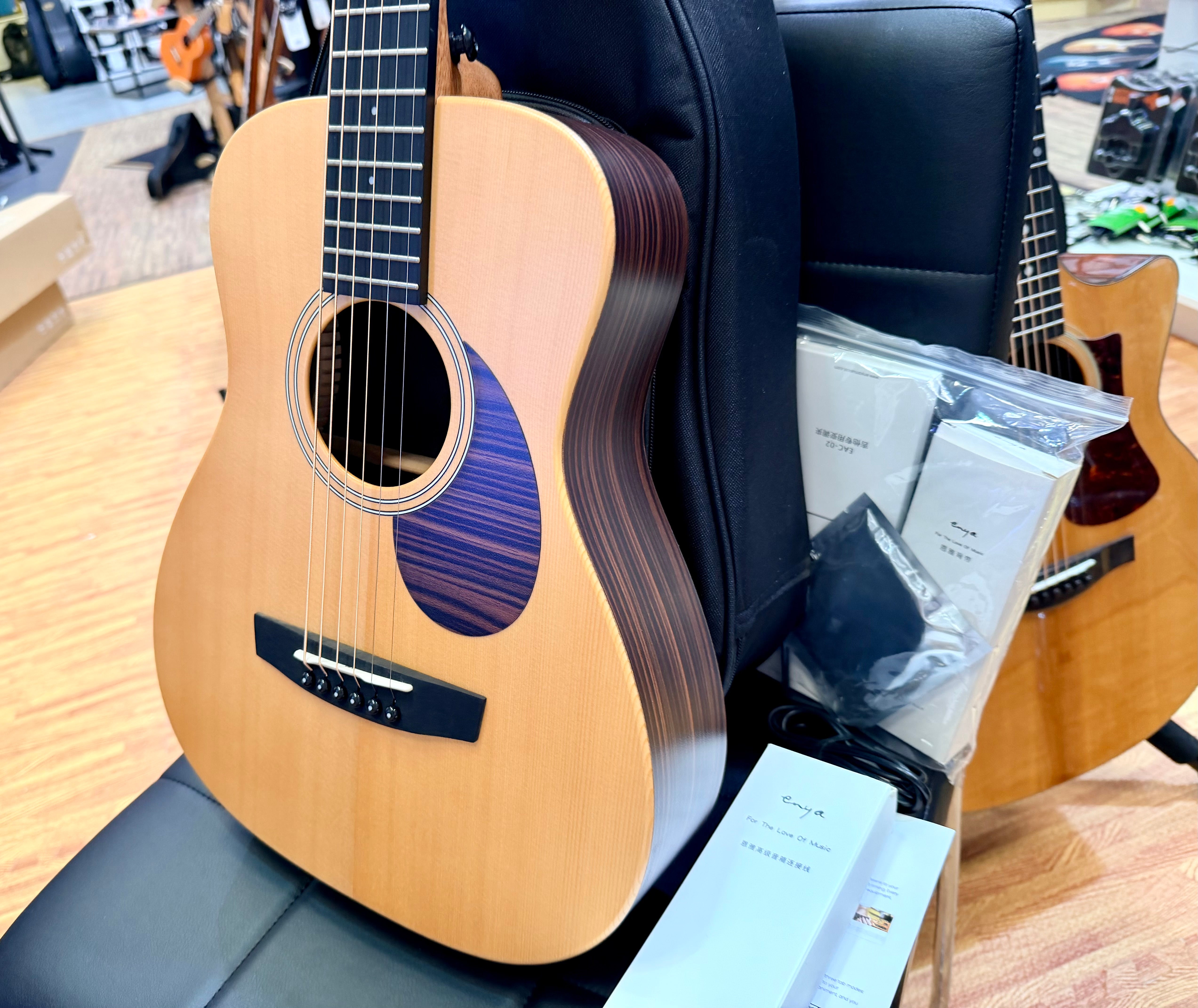 🔥2026 NEW🔥 Enya EB-X1 SP1 Pro Max 34” Electro Acoustic Travel Smart Guitar!