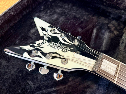 🔥RARE🔥 Dean Michael Schenker Flying V Custom Flames~ 2021 Korea Guitar + Case!