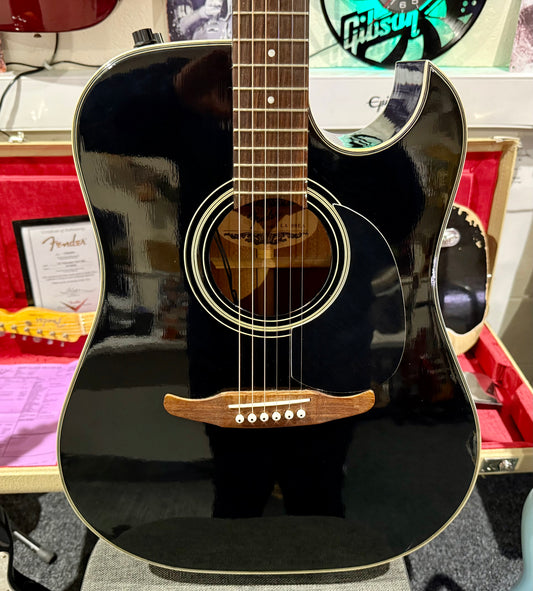 🔥RARE VINTAGE🔥 Fender La Brea Electro Acoustic Guitar~ Black~ 1990’s Model!