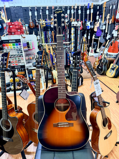 Epiphone Inspired by Gibson J-45 Cutaway Electro-Acoustic~ Hiscox Case~ Sunburst