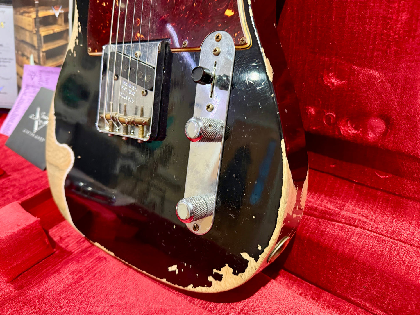 🌟 2021 Fender USA Custom Shop 🌟52' Telecaster Heavy Relic~ Black~ Case & Candy