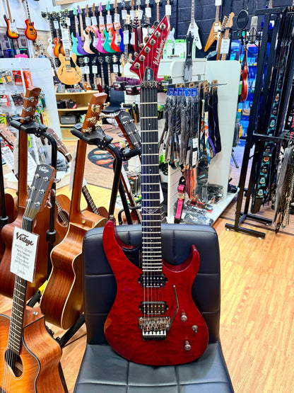 🔥RARE🔥 Washburn Parallaxe PXS10FRQTR Floyd Rose~ Seymour Duncan~ 2014~ Red