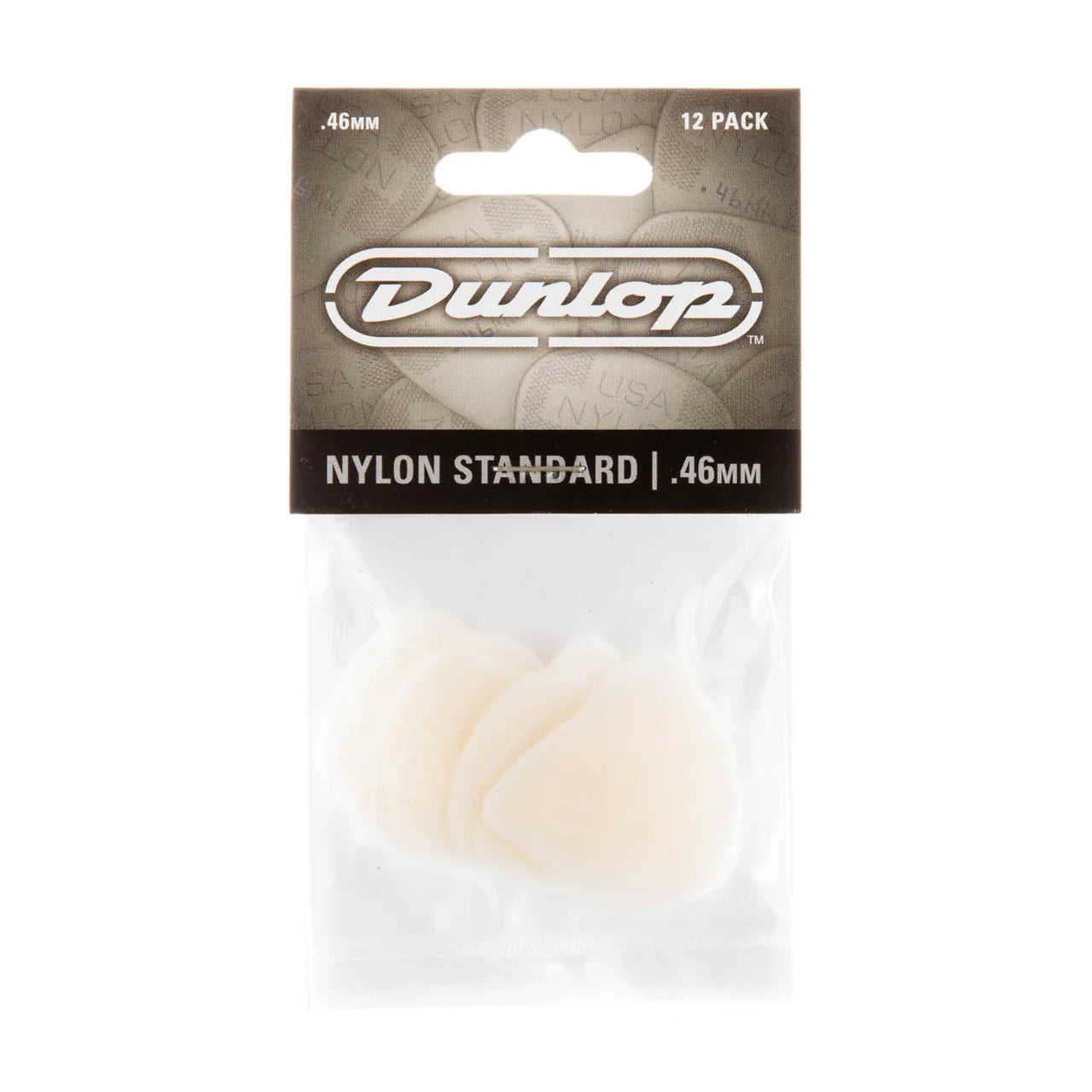 Jim Dunlop Nylon Standard .46mm Guitar Plectrums Player Pack (12-Picks)