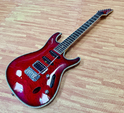 ⚡️2020⚡️ Ibanez SA360QM SA Series Electric Guitar~ Transparent Red Burst~ HSS!