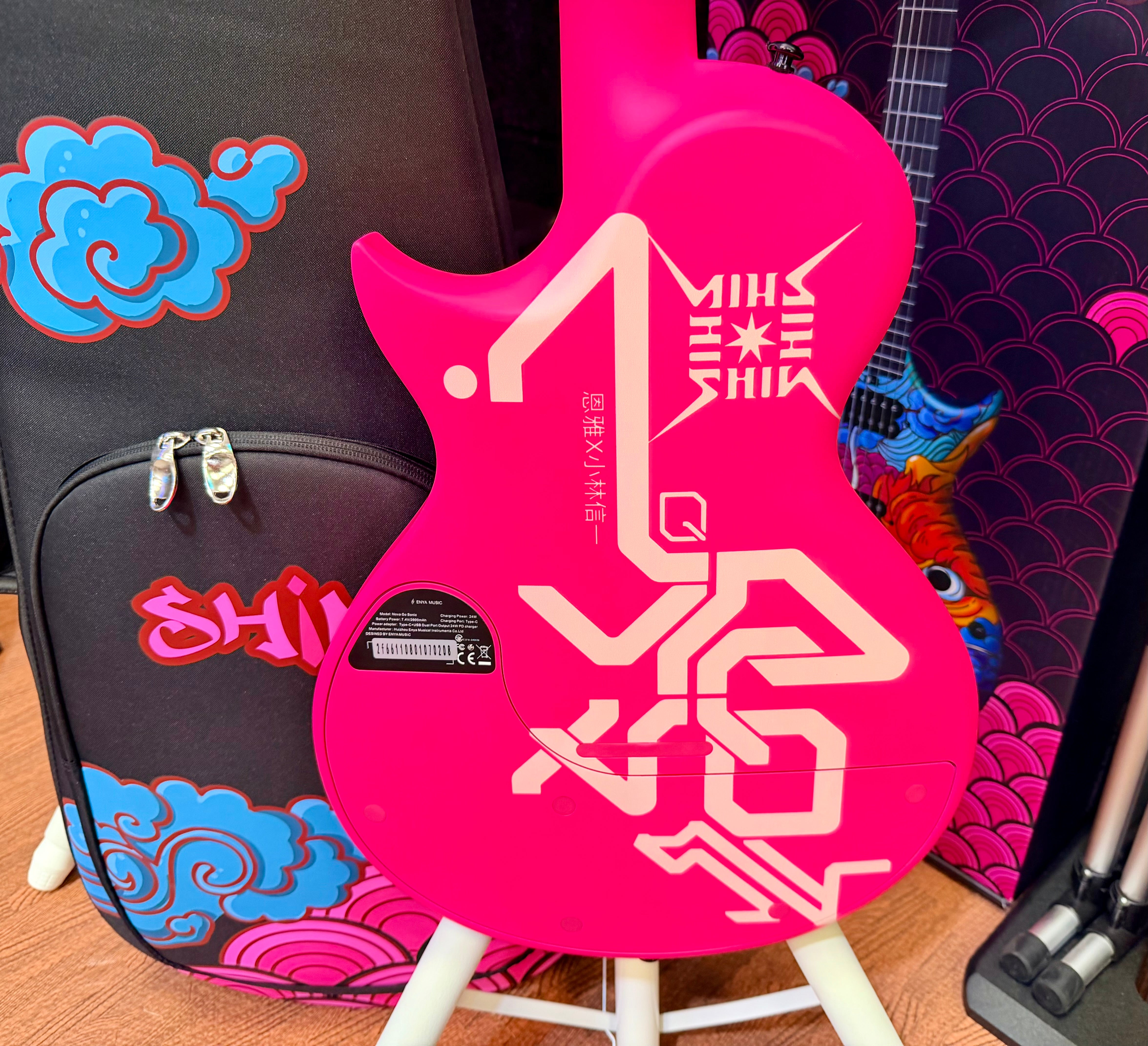 ✨NEW✨ Enya Nova Go Sonic Custom Dragon Artwork~ Smart Electric Guitar + Bag!