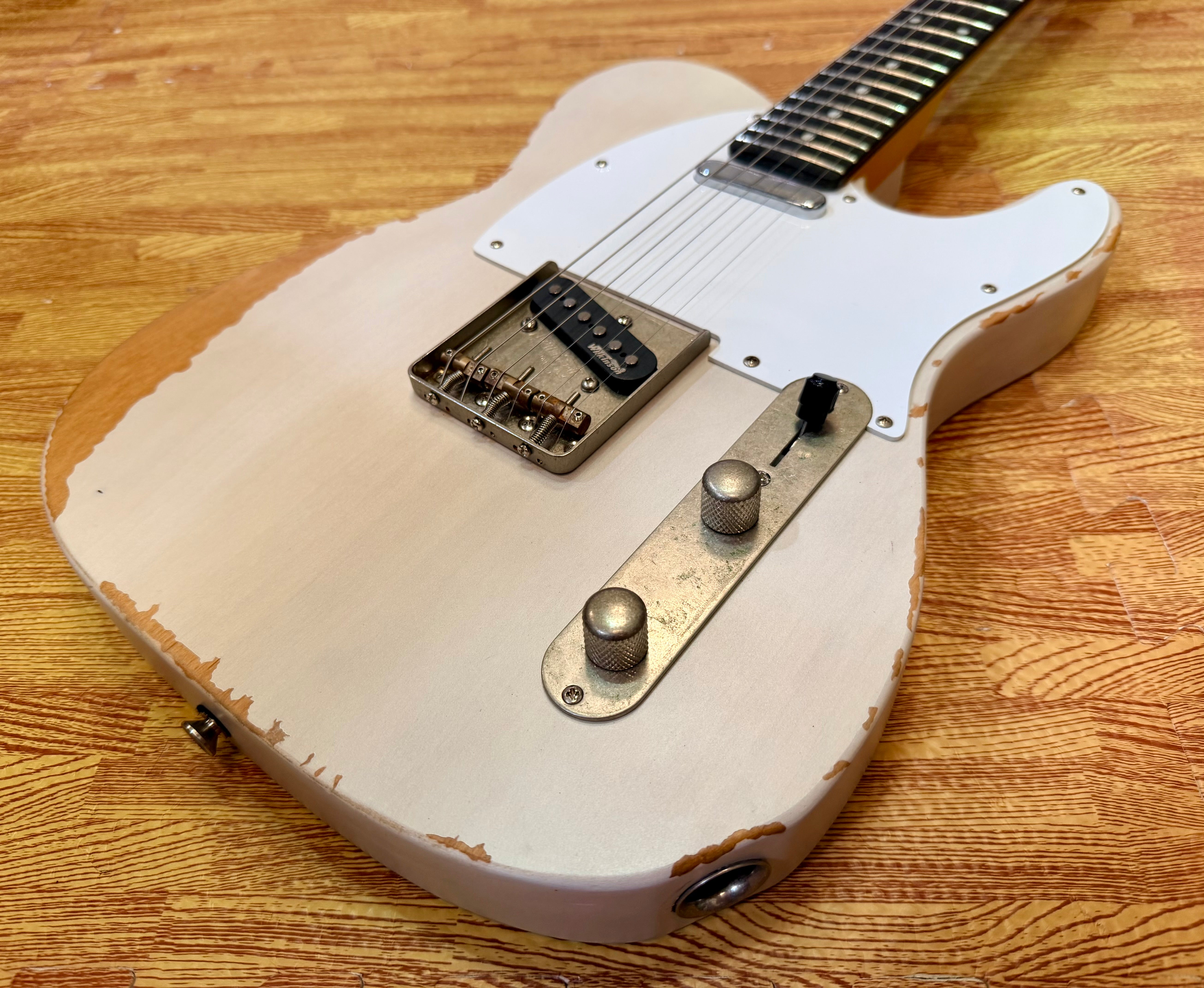 🔥 Vintage V62 ICON Distressed Ash Blonde Telecaster Style Wilkinson Pickups 🔥