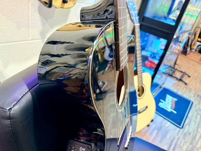 🌟NEW 2025🌟 Cort L60ce Electro Acoustic Guitar~ Gloss Black~ Orchestra Cutaway!