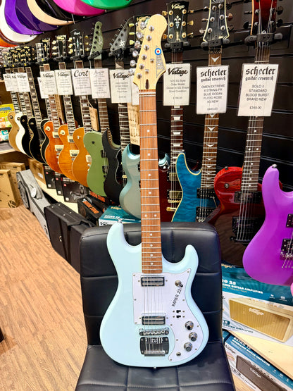 ✨EX-DEMO✨ Rapier 22 Electric Guitar In Daphne Blue~ Alan Entwistle Designed!