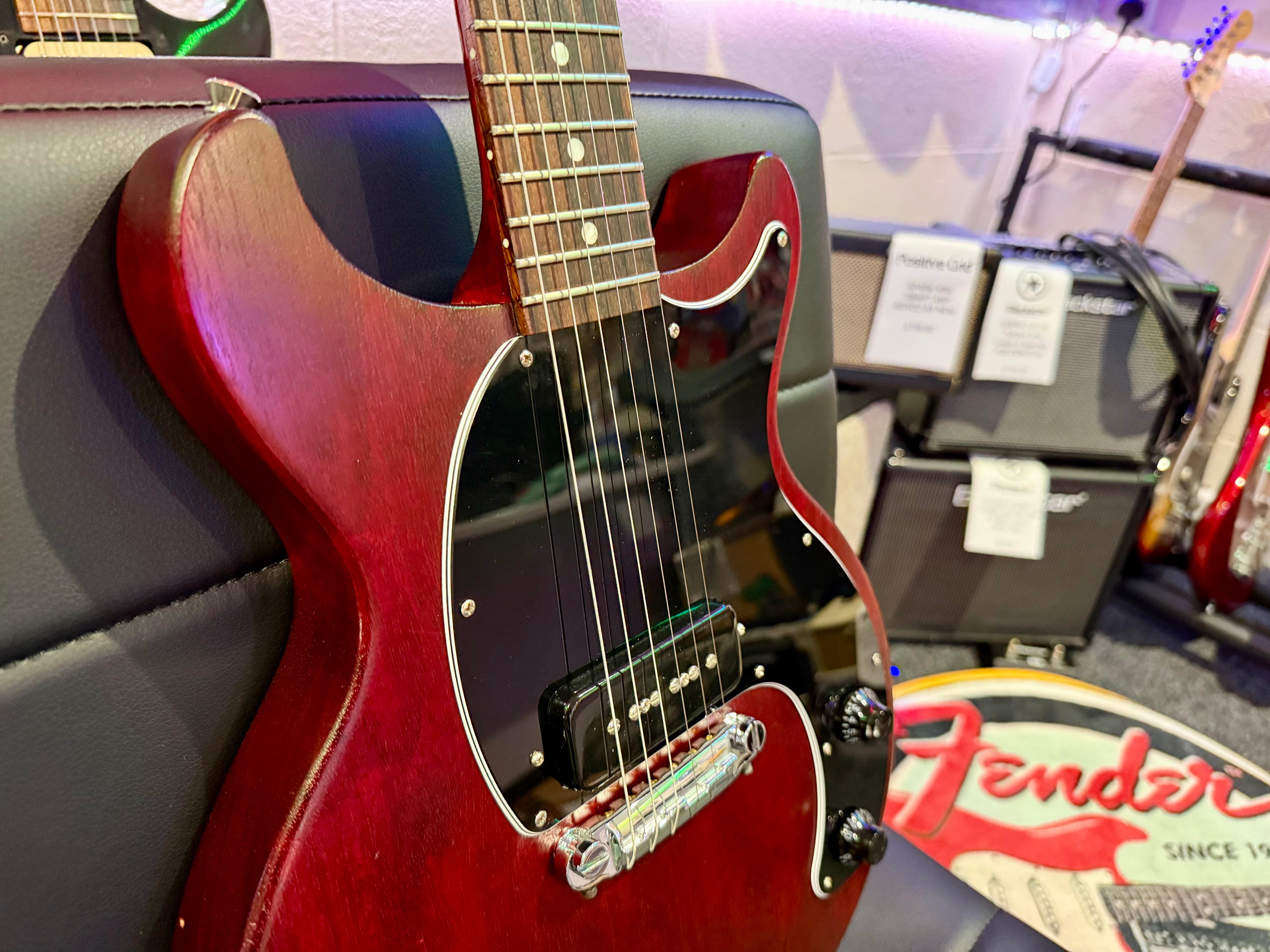 🌟2019🌟 Gibson Les Paul Junior Tribute DC Worn Cherry~ Double Cut~ Dog Ear P90!