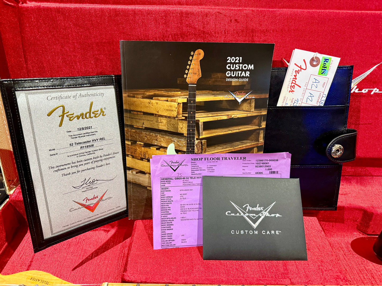 🌟 2021 Fender USA Custom Shop 🌟52' Telecaster Heavy Relic~ Black~ Case & Candy