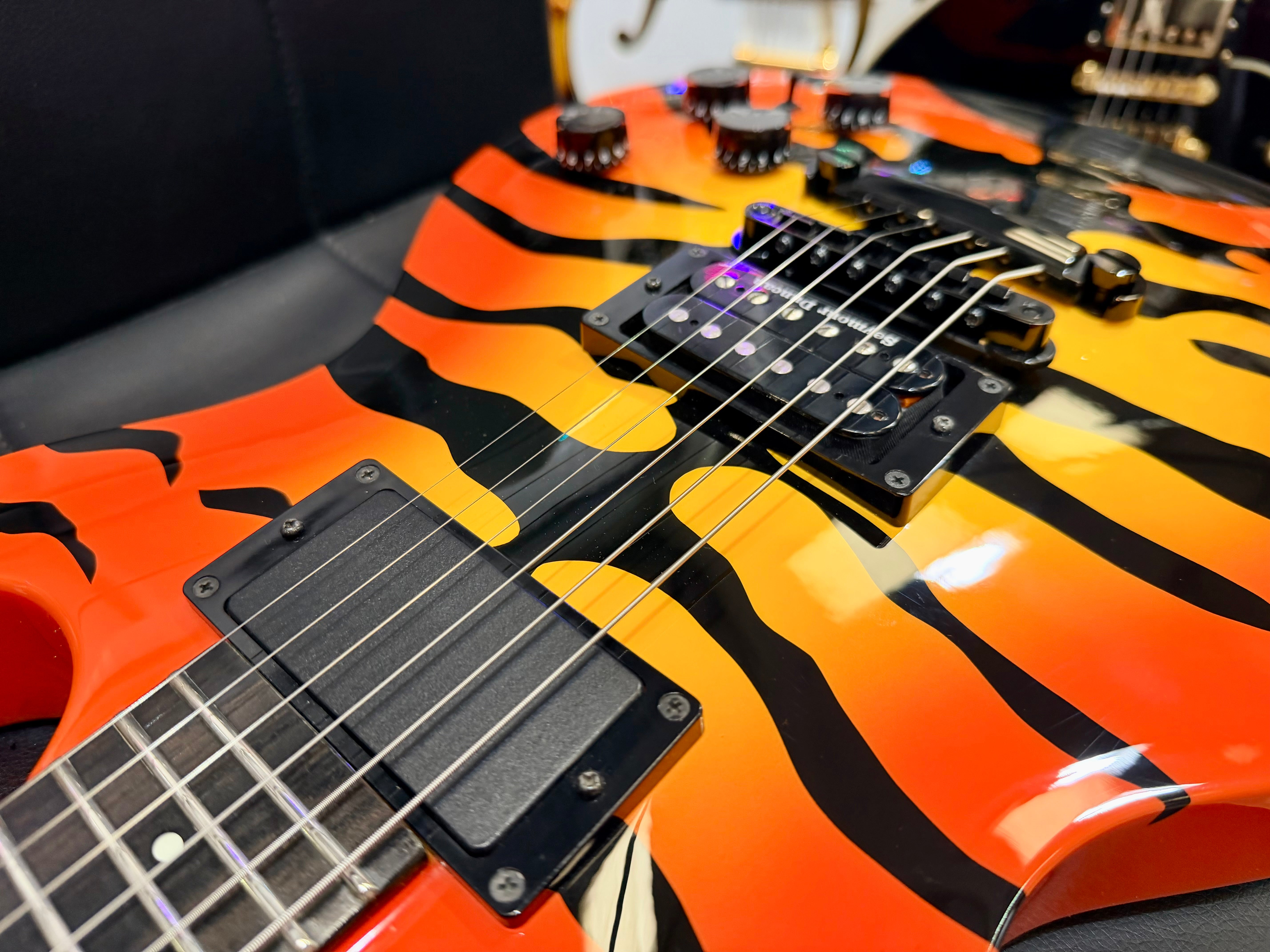 🐯 Edwards ESP E-SR-Kellogg Orange Tiger~ Sukeroku Ken Yokoyama~Made In Japan 🐯