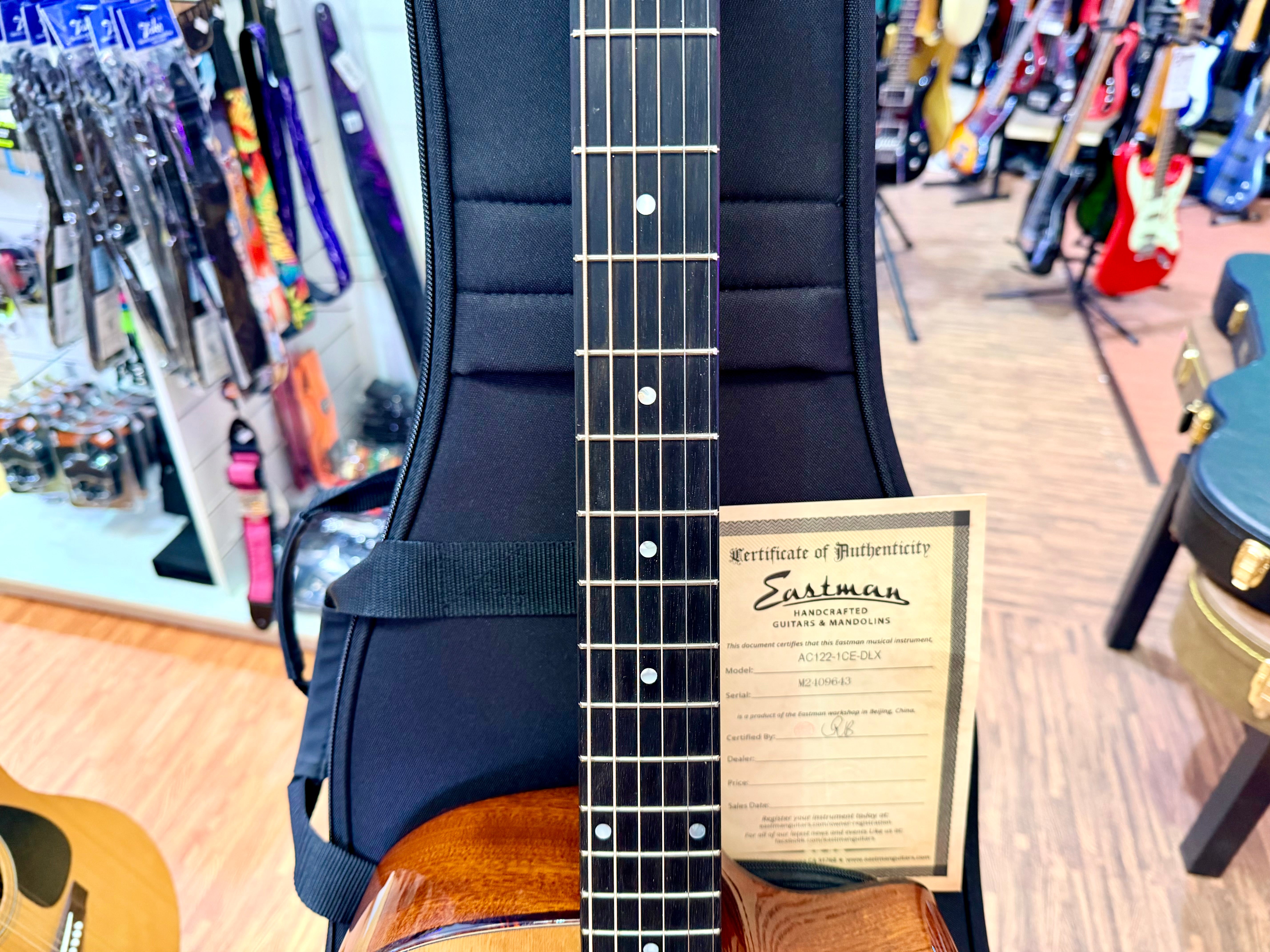 ✨MINT✨ 2024 Eastman AC122-1CE DLX Deluxe Electro Acoustic Guitar~ Natural + Bag!