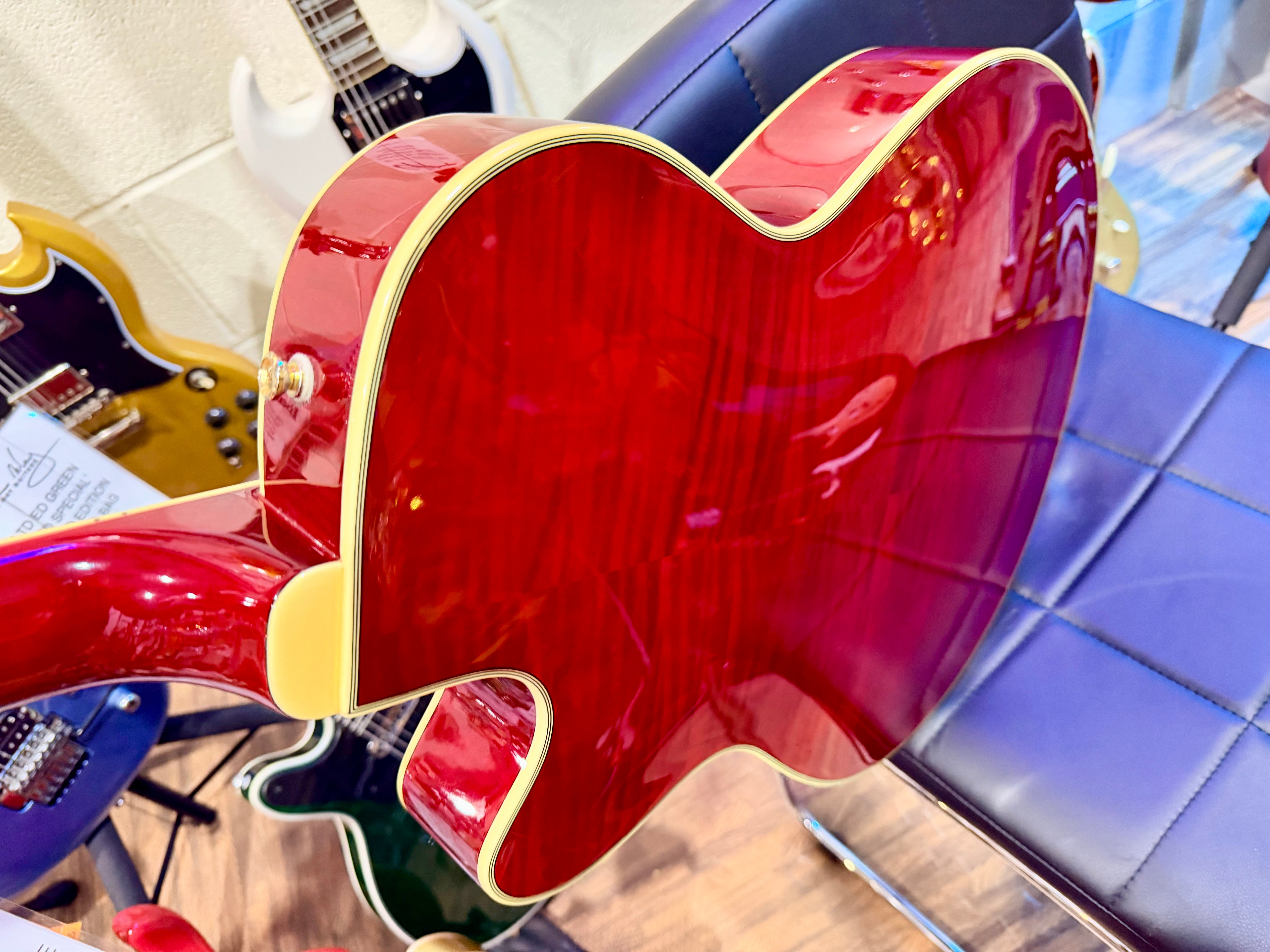 🔥MINT 2019🔥 Epiphone Joe Pass Emperor II Pro~ Rare Wine Red Hollowbody + Hard Case