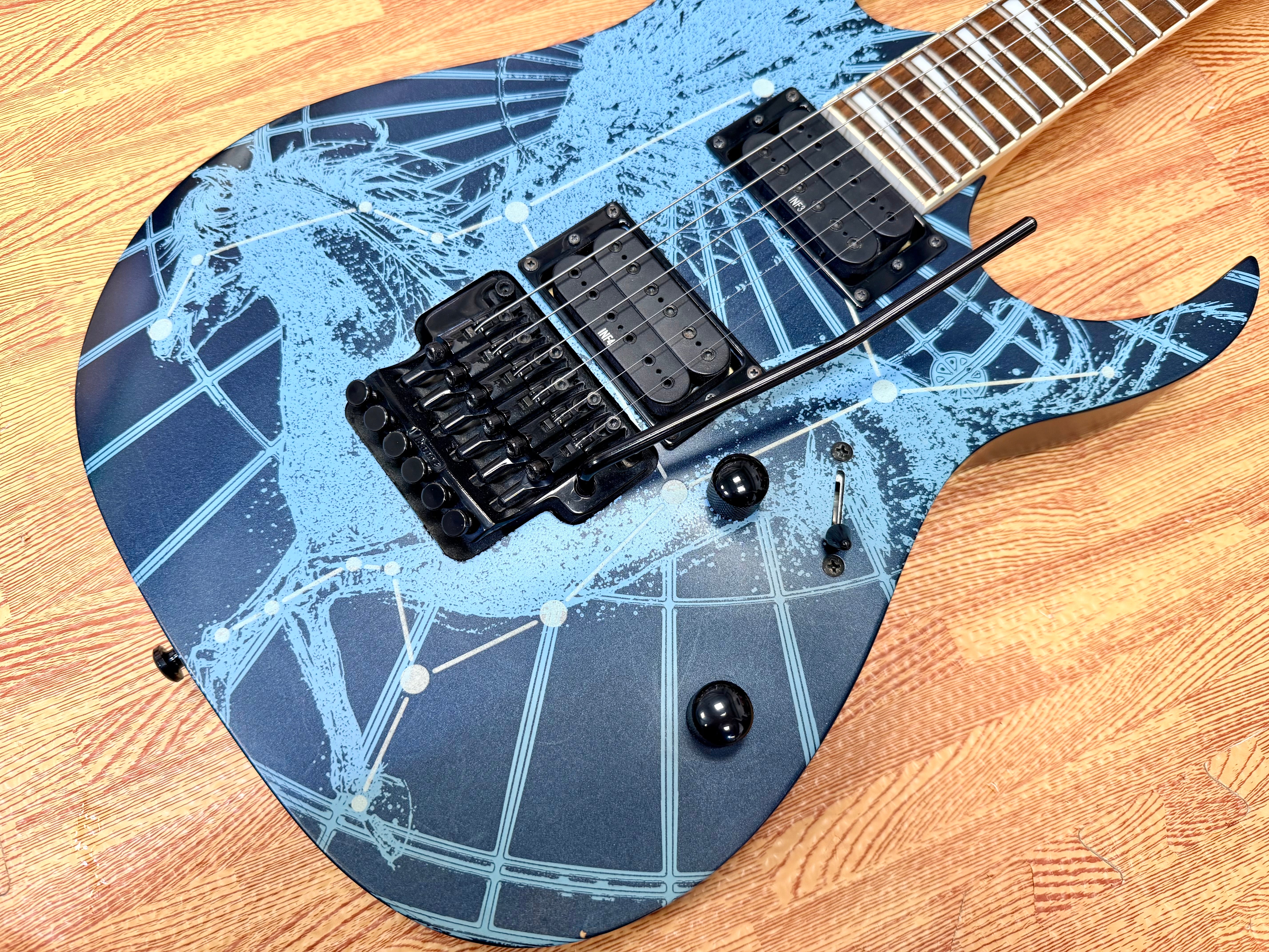 🔥RARE🔥 Ibanez RG09LTD Pegasus Royal Blue~ 2009 Limited Edition~ Glow In The Dark!