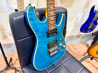 🔥2009🔥 Schecter Omen Extreme 6 FR~ Ocean Blue Burst~ Floyd Rose Model!