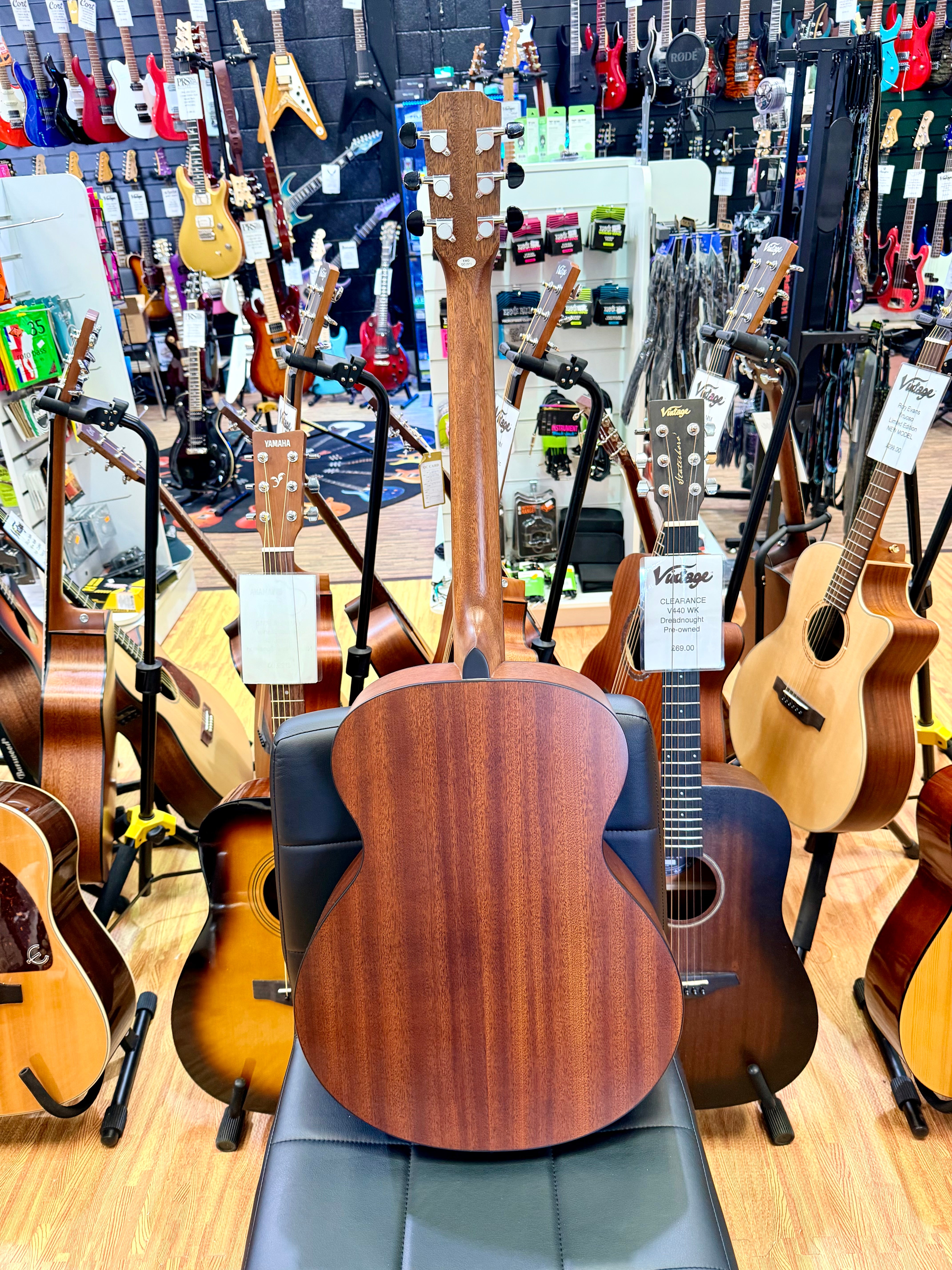 🔥MINT🔥 James Neligan DEV-A Solid Top Mahogany Acoustic Guitar Natural Satin!