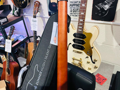 🌟NEW🌟 Donner HUSH-I Electro Acoustic Silent Travel Headless Guitar~ Mahogany!