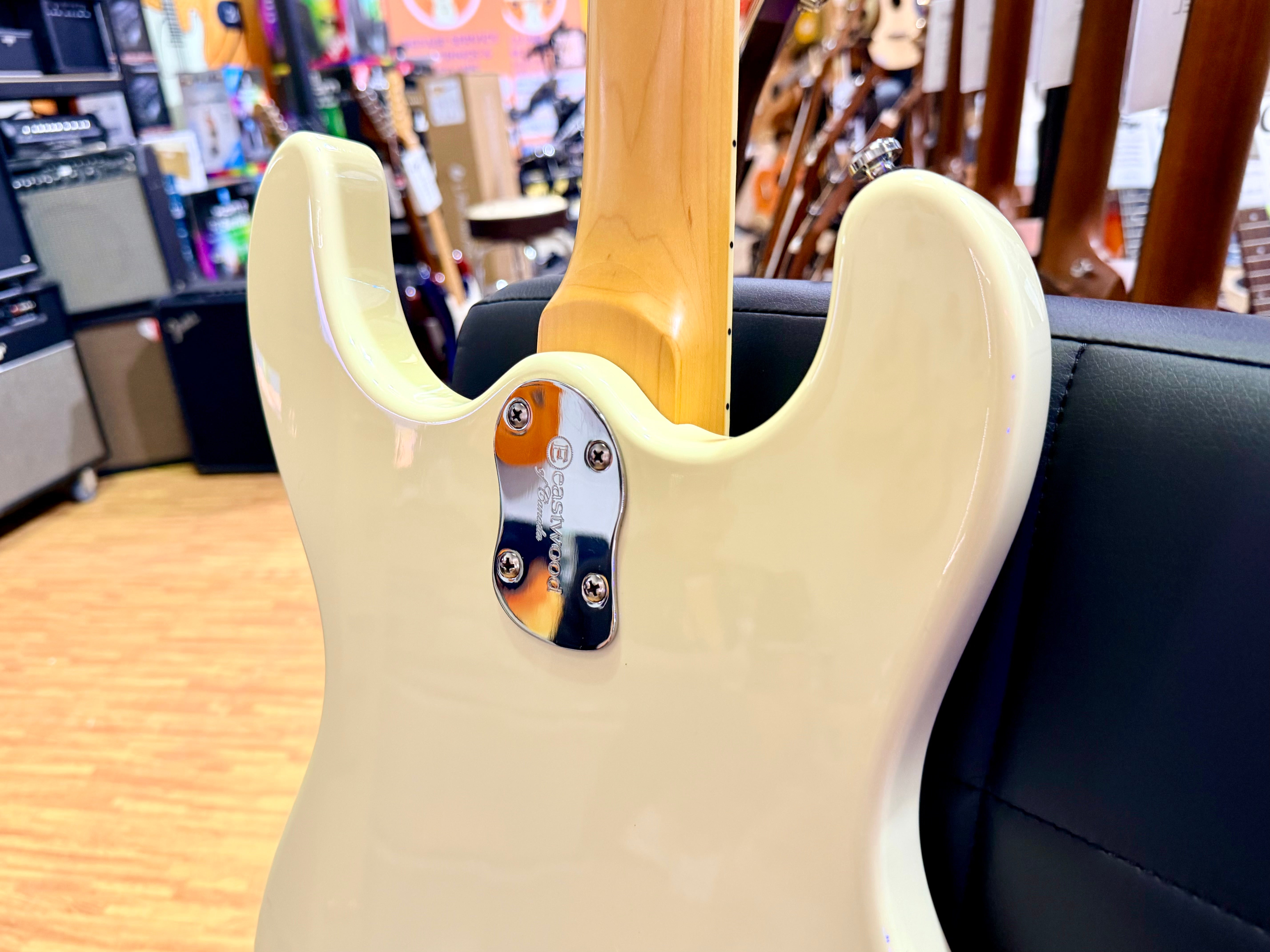✨MINT✨ Eastwood Sidejack Pro DLX~ Vintage White 2017 Electric Guitar Mosrite!