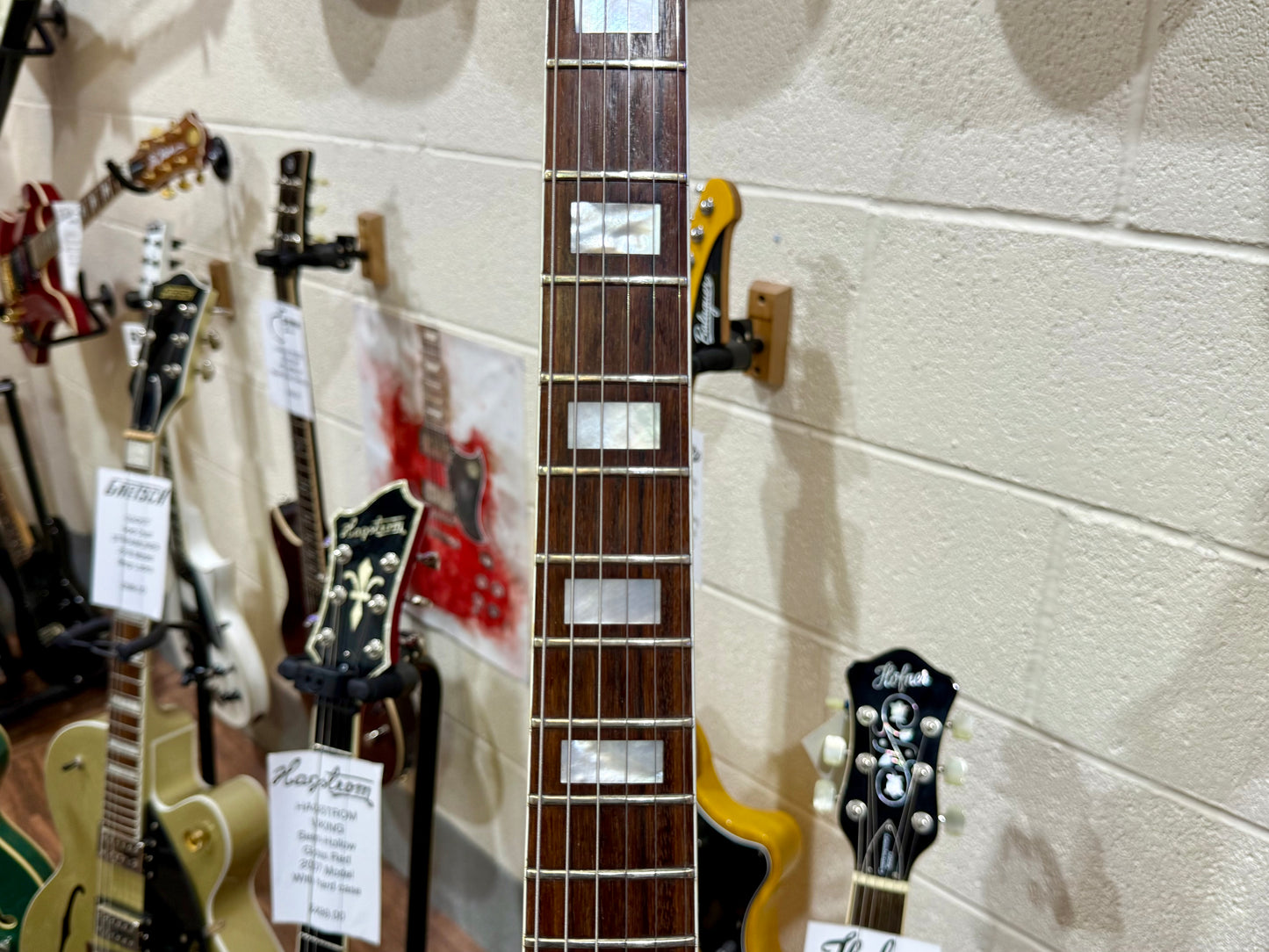 🌟 VINTAGE 1980🌟 Hofner T4ST Hollow-Body Electric Guitar~ West Germany~ Walnut!