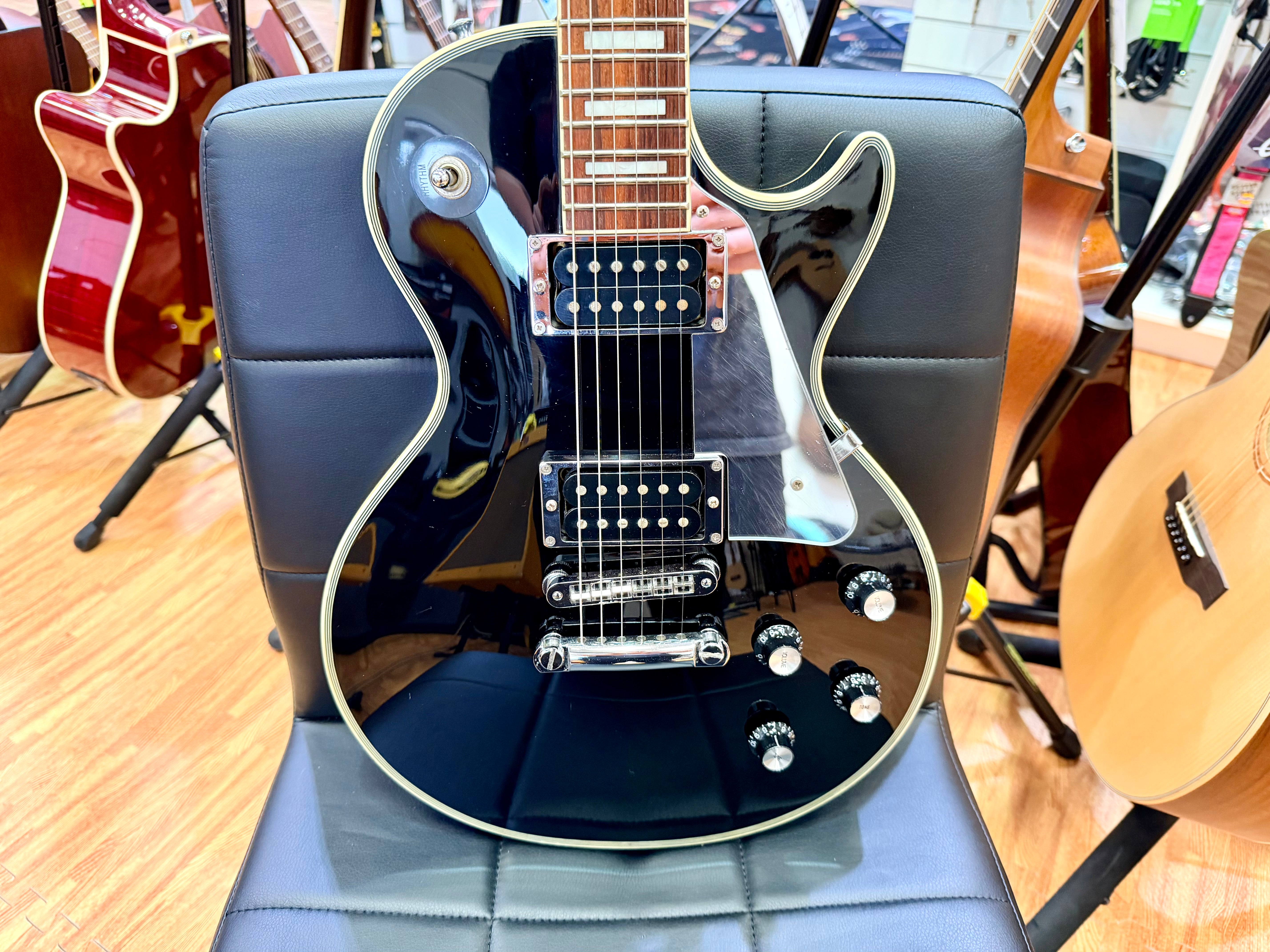 🔥2008🔥 Burny RLC-50JS John Sykes Les Paul Custom~ Black~ Japan Market Import!