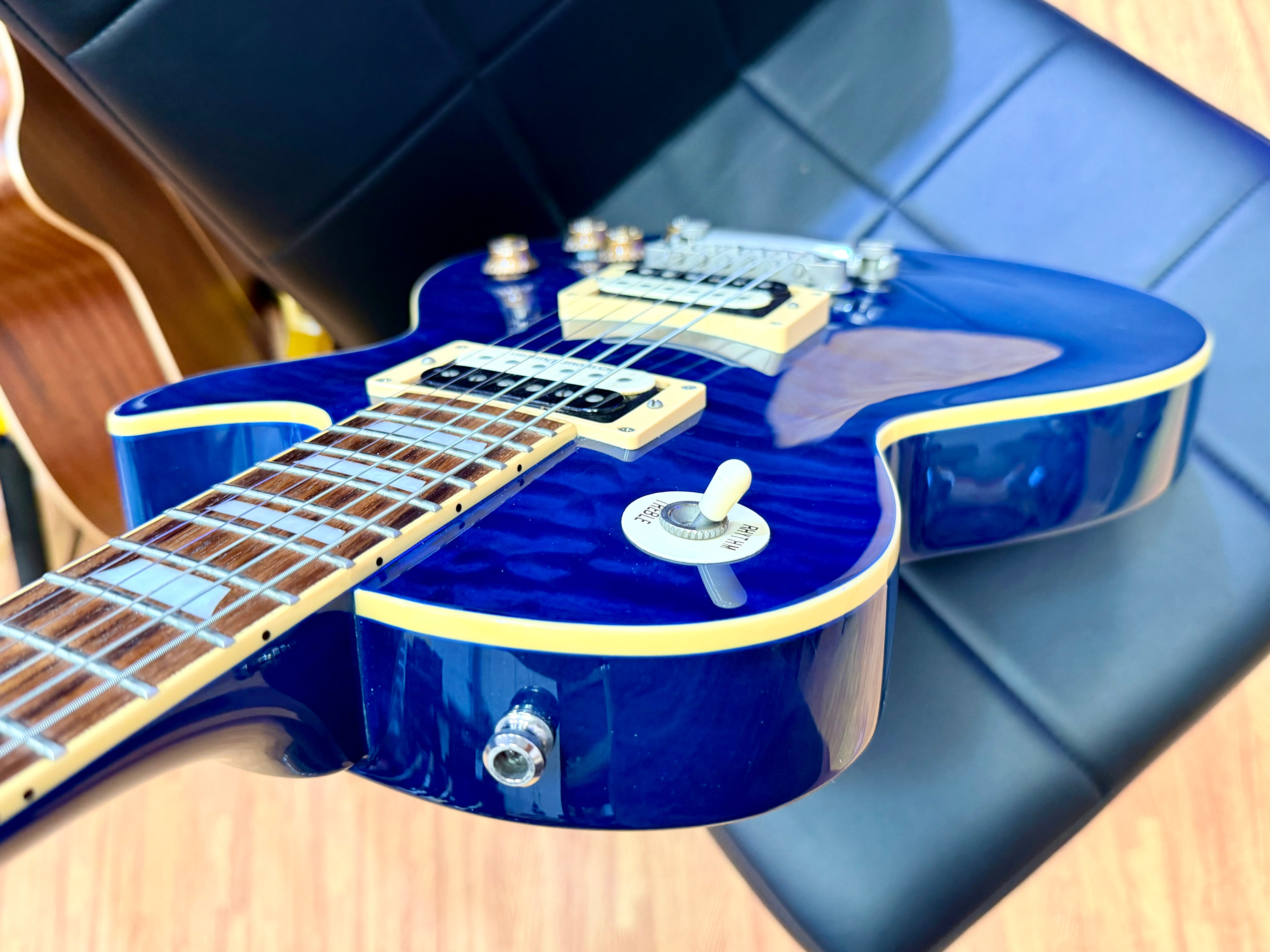 ✨2008✨ Edwards E-LP Limited Model Les Paul~ Blue Aqua Quilt~ Made in Japan 🇯🇵