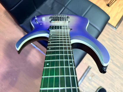 🔥2019🔥 Ibanez RGA71AL Axion Label 7 String~ Indigo Aurora Burst~ Bare Knuckle!