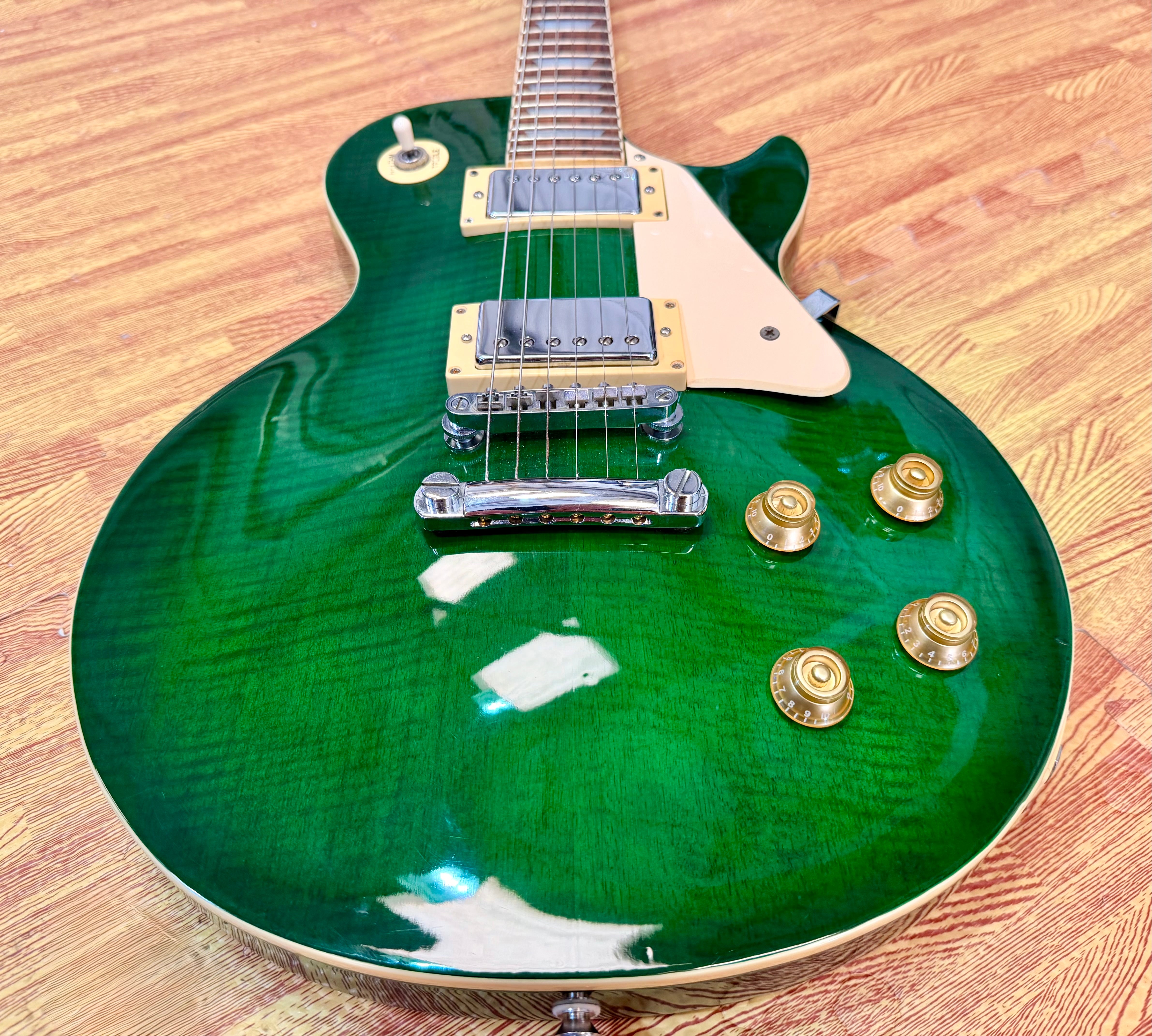 🔥1998🔥 Korean Epiphone Les Paul Standard~ Limited Edition Translucent Green!