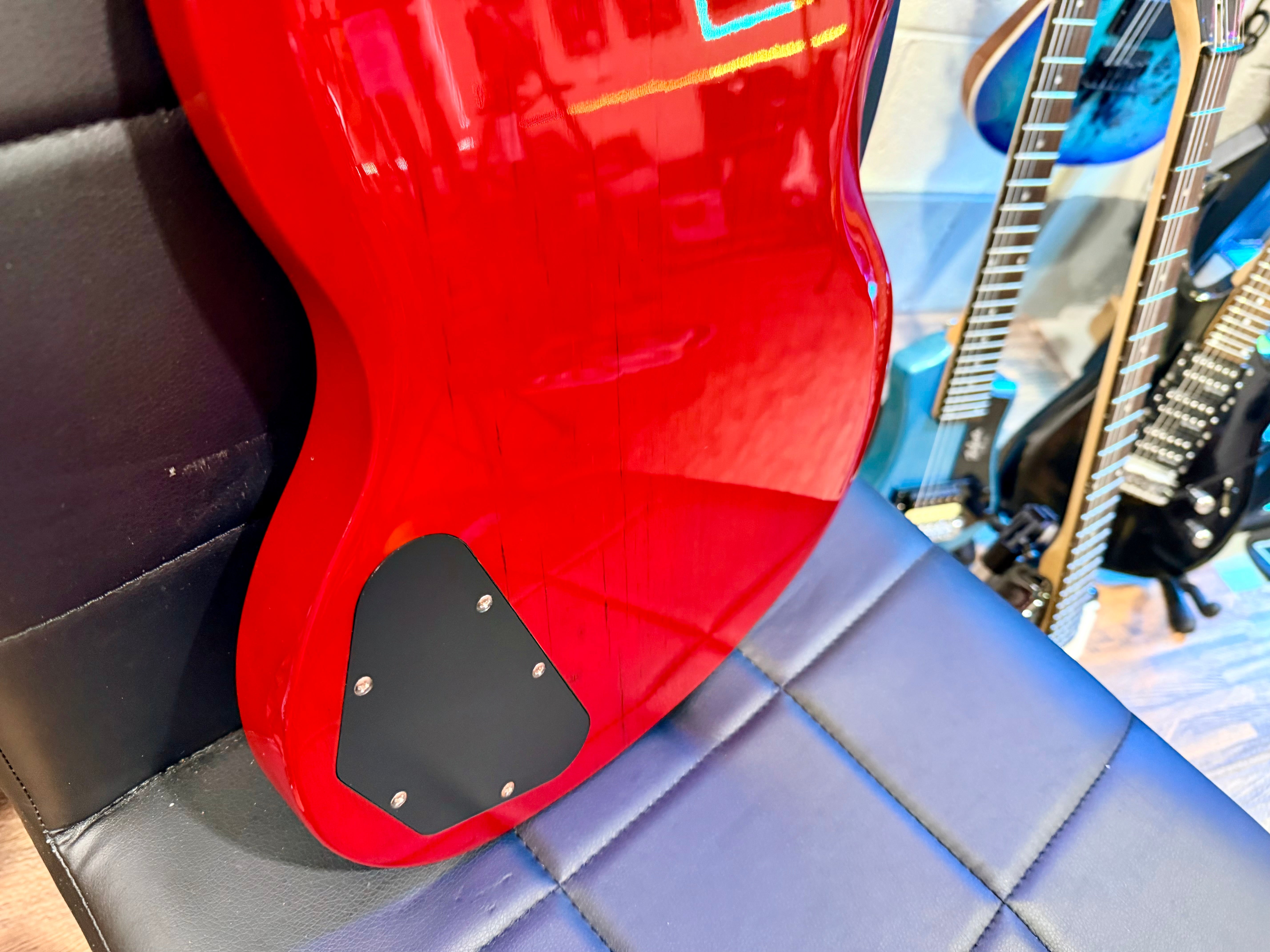 🍒 Vintage VS6 Reissued Electric Guitar~ Cherry Red~ SG Style 🍒