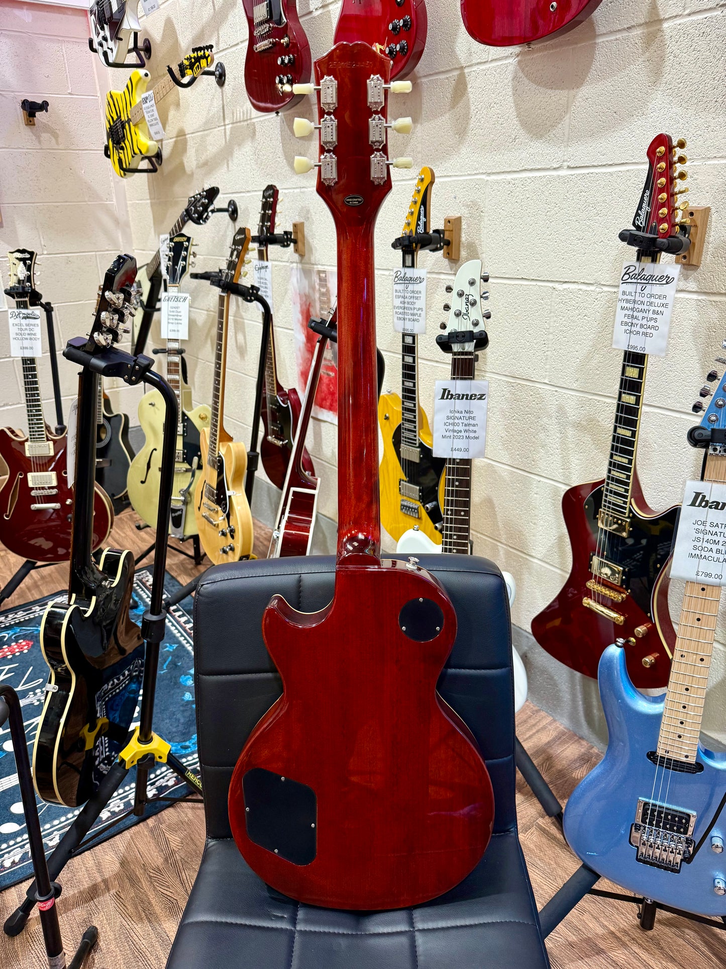 🌟MINT 2025🌟 Epiphone Les Paul Standard 50s Figured~ Washed Cherry Sunburst!