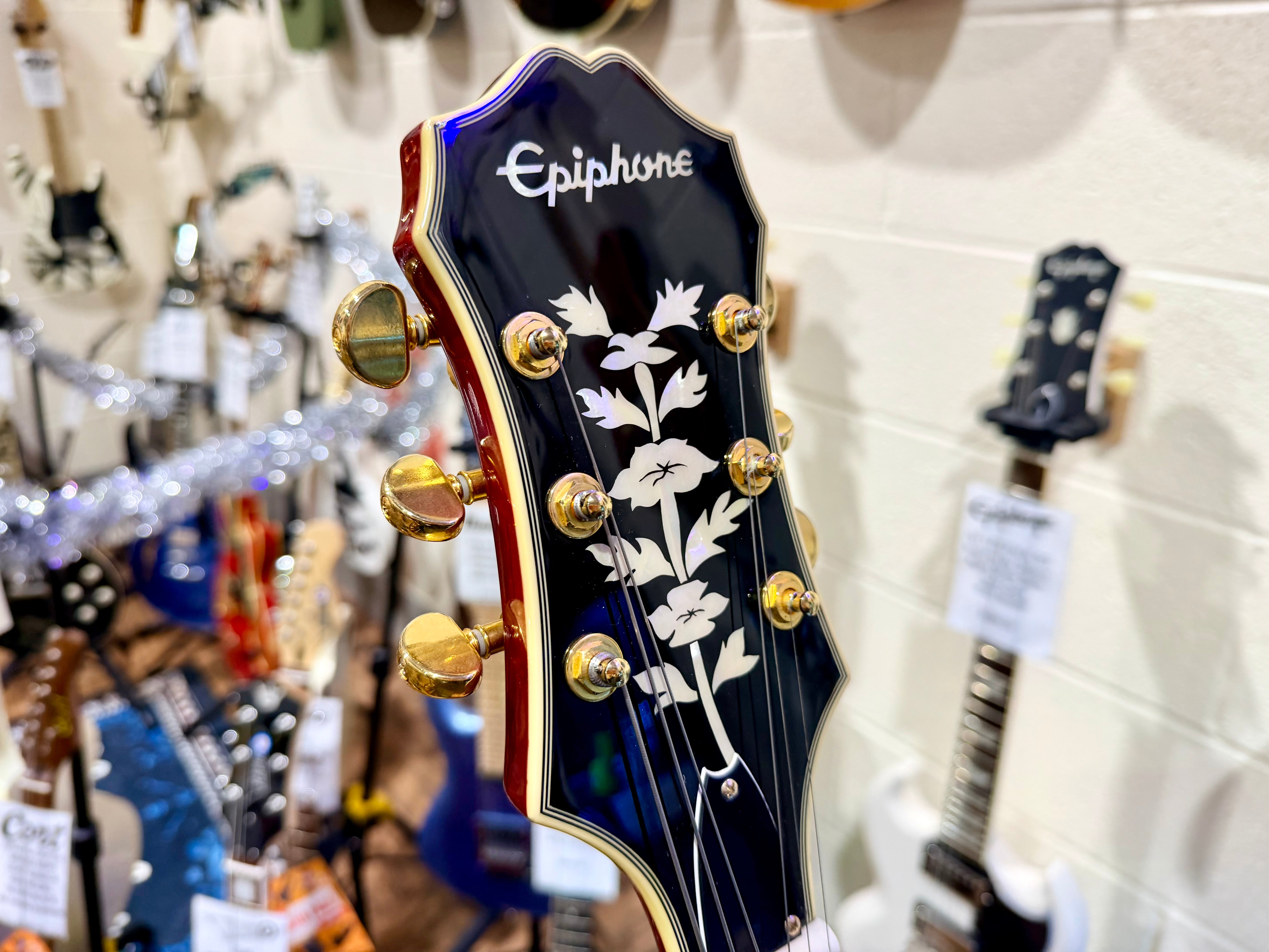 🔥MINT 2019🔥 Epiphone Joe Pass Emperor II Pro~ Rare Wine Red Hollowbody + Hard Case