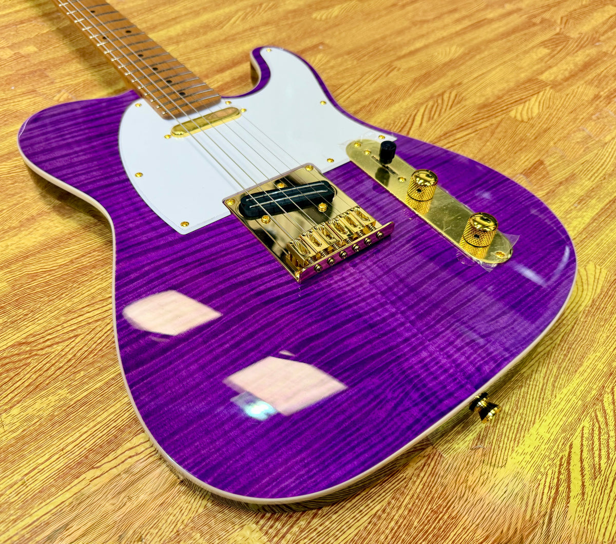 ⚡️2026⚡️ JET Guitars JT-600 Roasted Maple~ Flamed Maple Purple & Gold~NEW LAUNCH