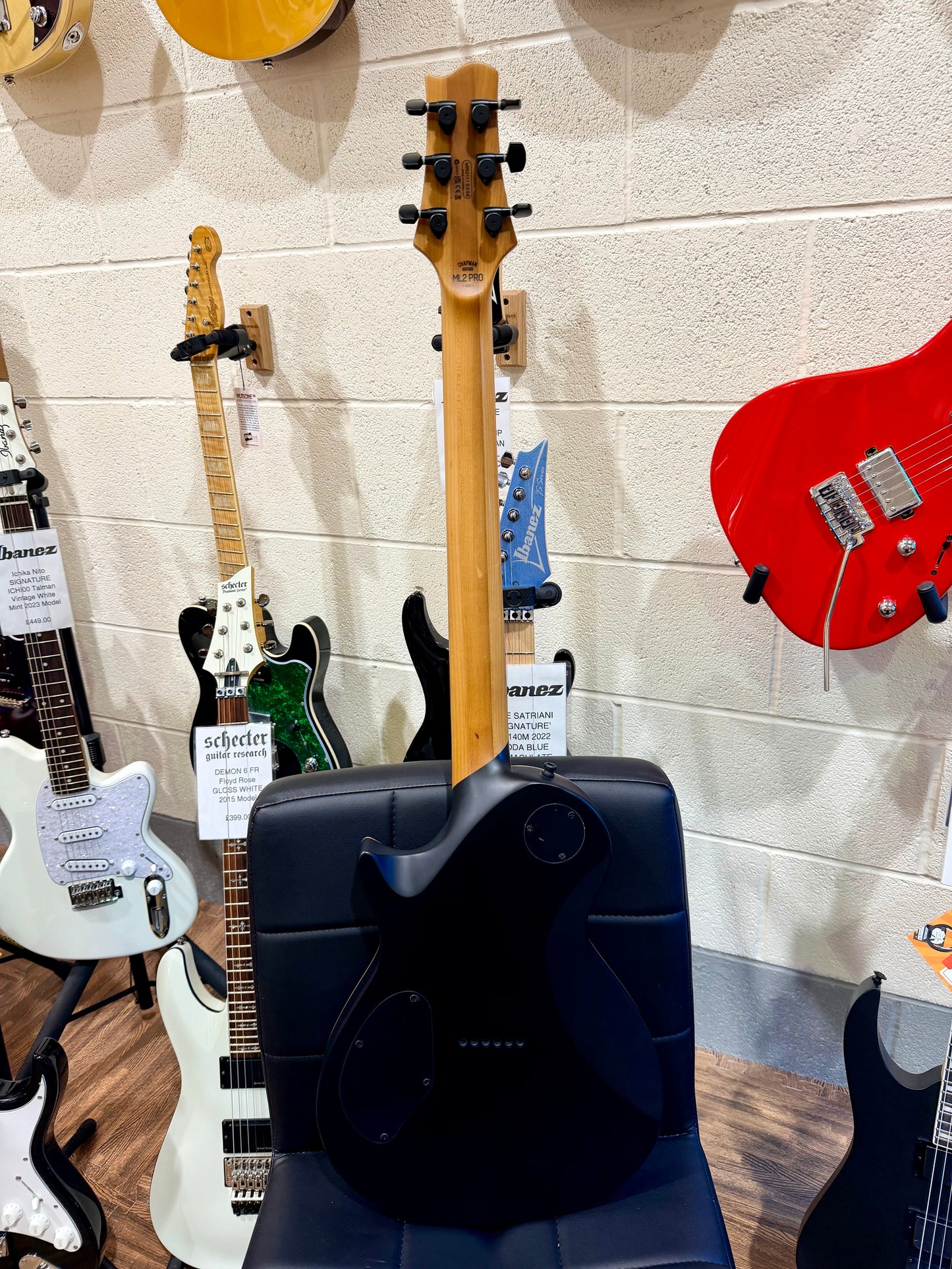 🔥2021🔥 Chapman ML-2 Pro Modern~ River Styx Black Satin~ Hipshot Tuners!