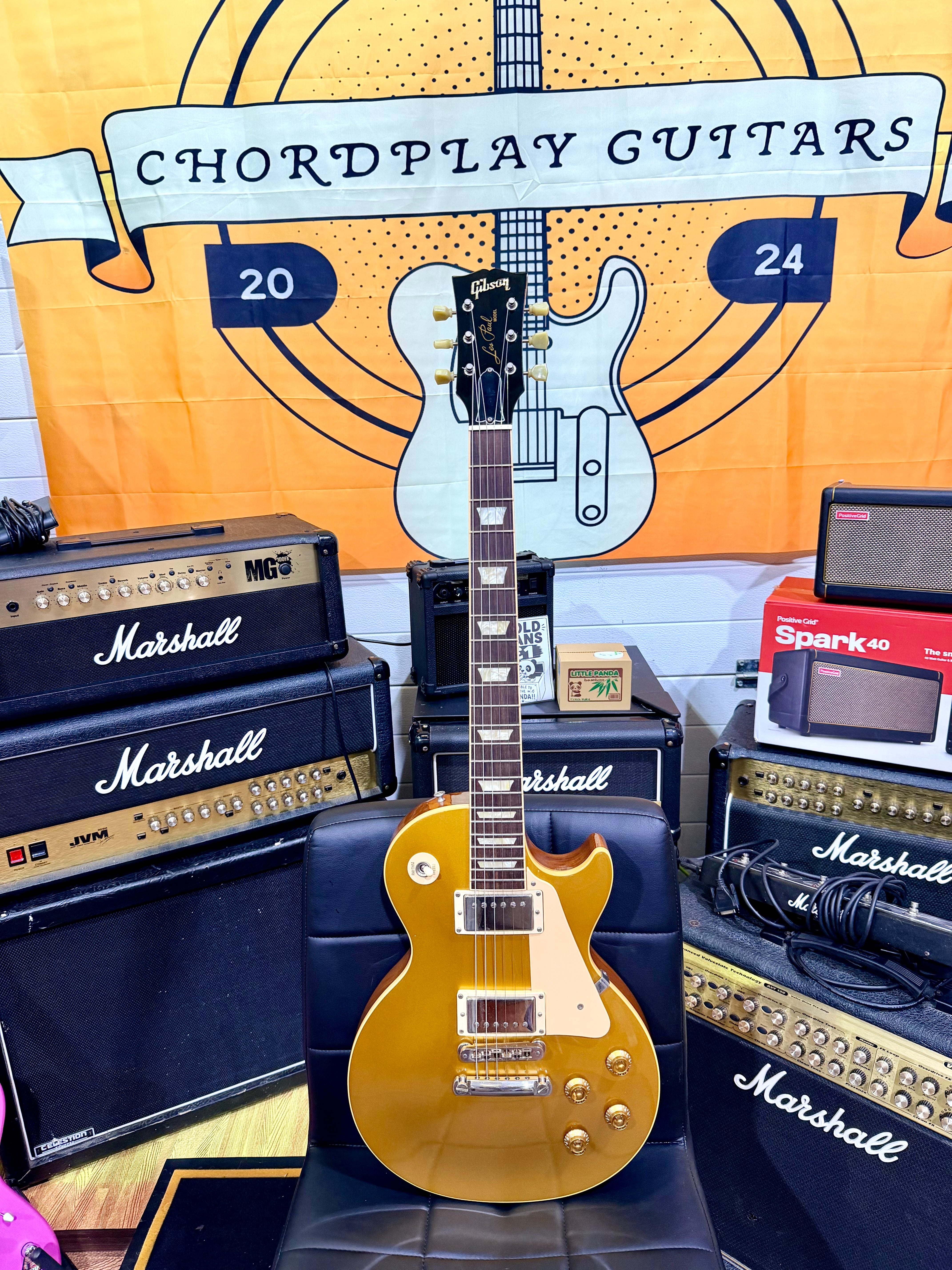 🌟 2005 Gibson USA Les Paul Standard Goldtop Jim Marshall OBE Signed + Case 🌟
