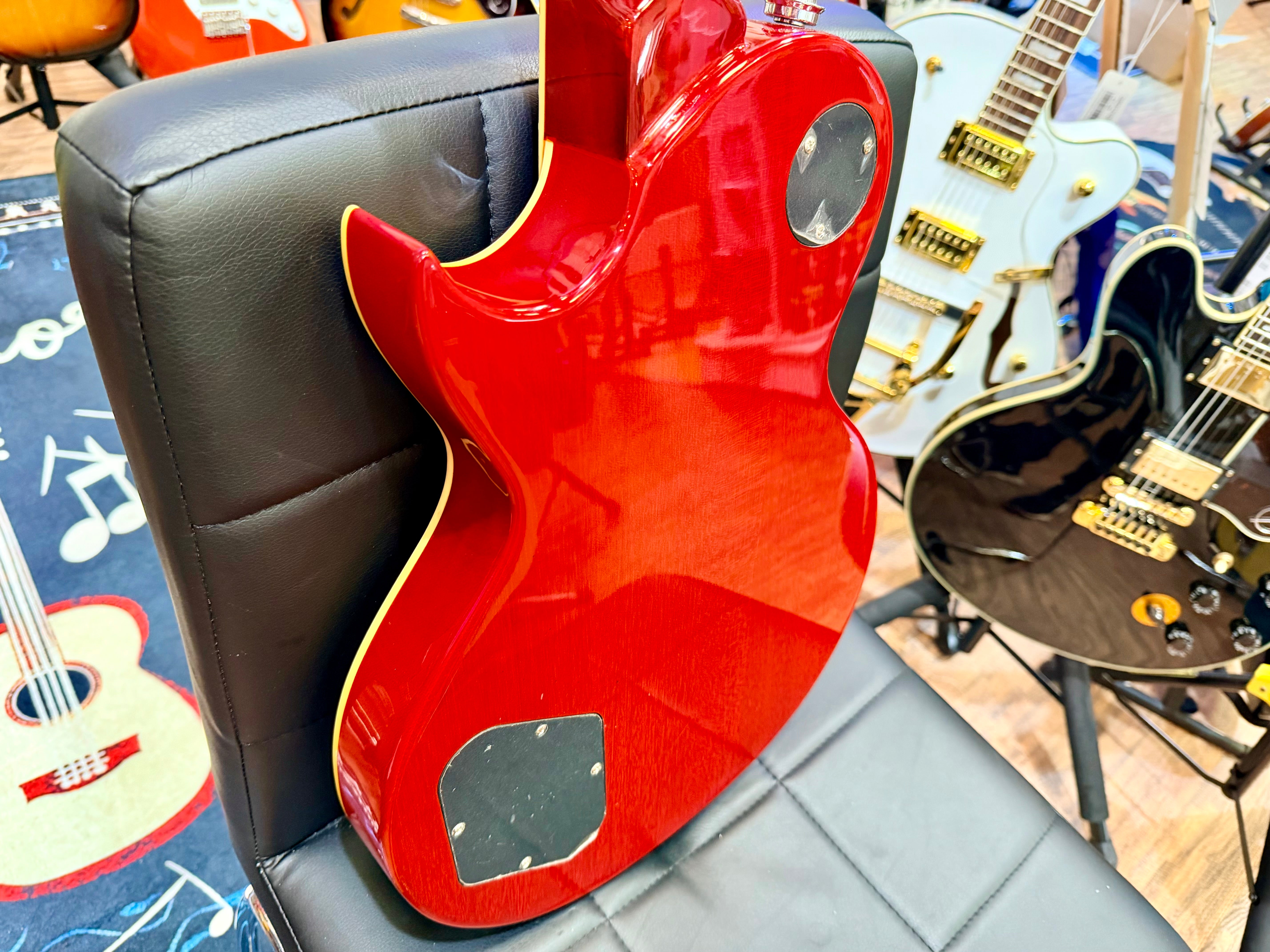 🔥B-STOCK🔥 NEW Vintage V100AFD Flamed Amber Paradise Electric Guitar~ Les Paul!