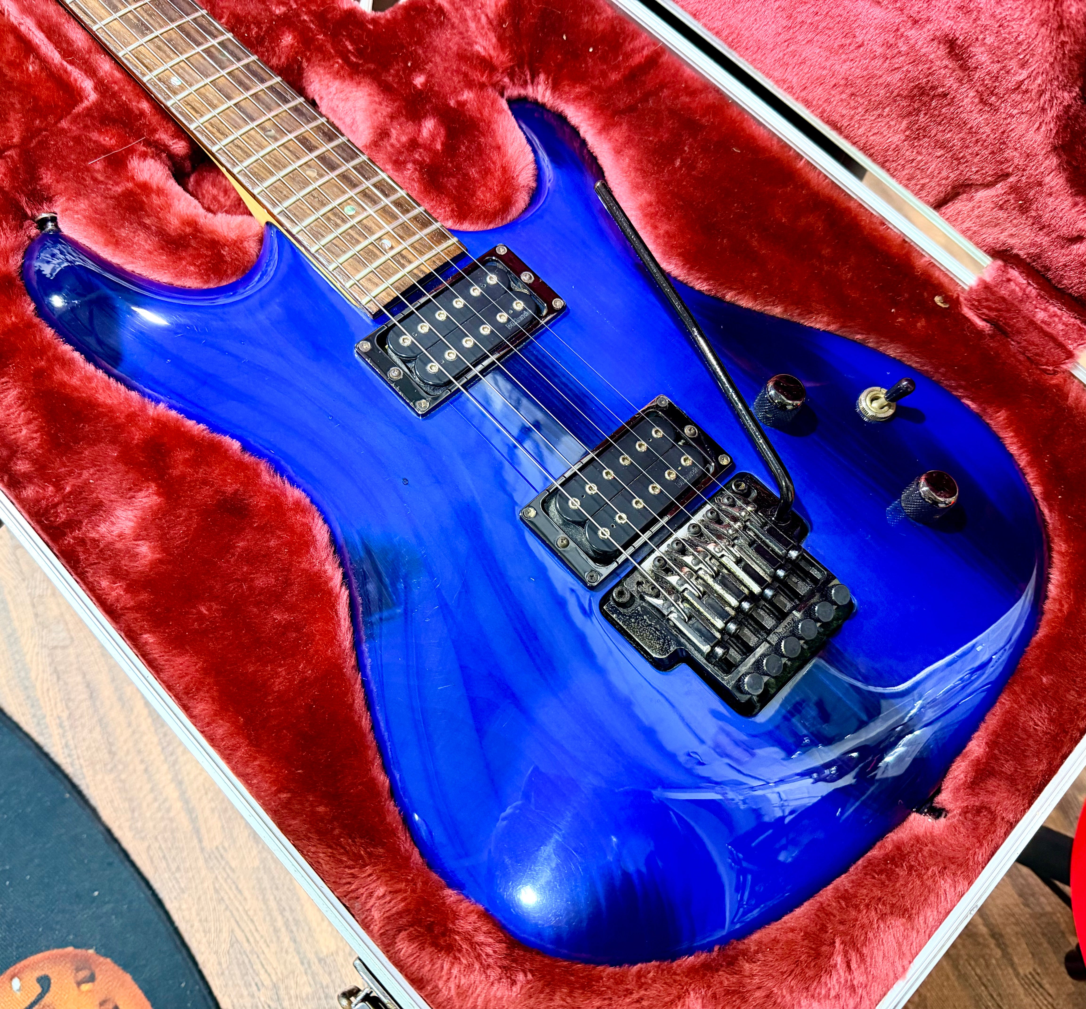 🔥RARE JAPAN🔥 Ibanez Joe Satriani JS1000 Artist MIJ~ Burnt Trans Blue + H/Case!