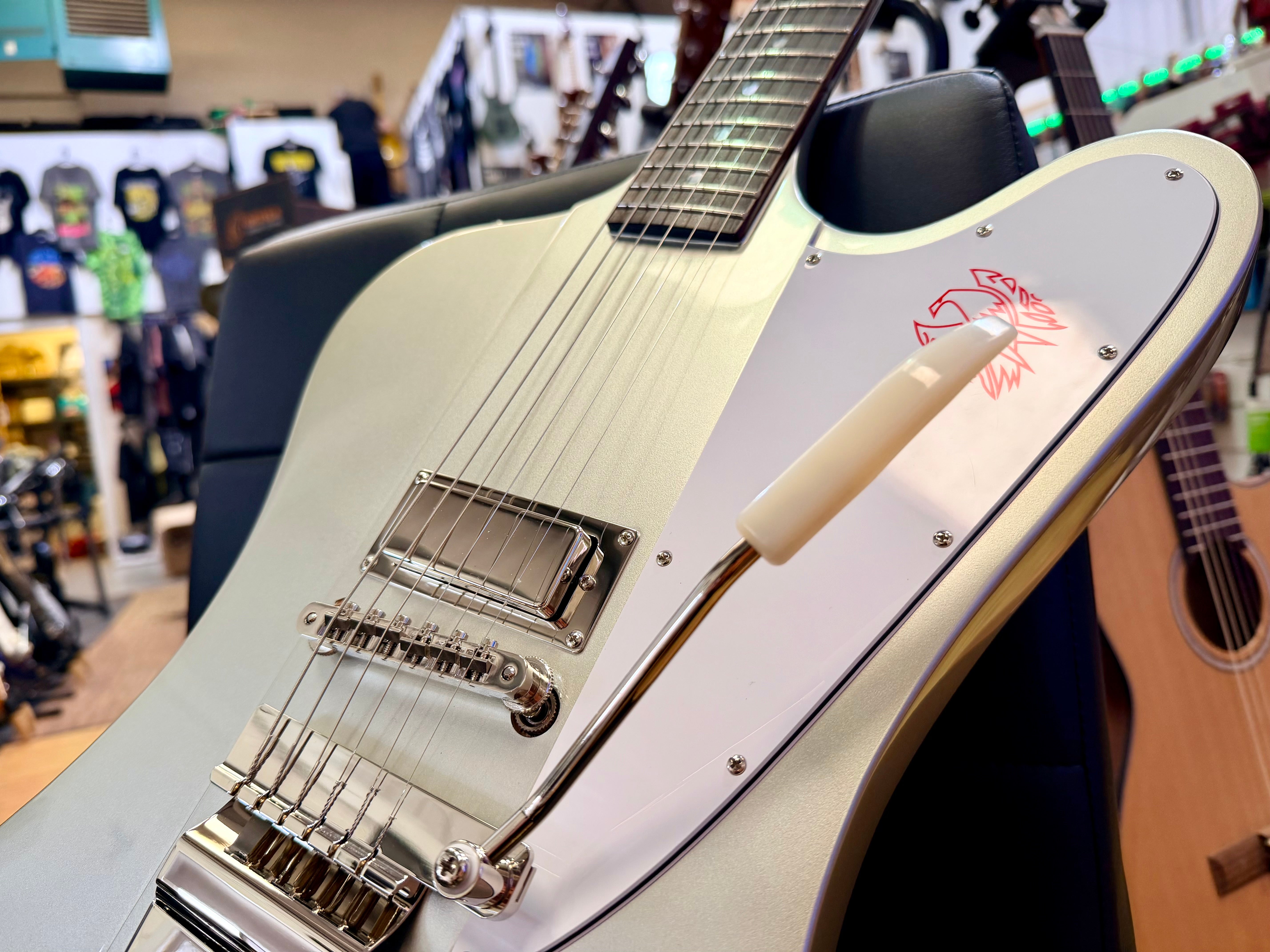 ✨2024✨ Epiphone Inspired By Gibson Custom 1963 Firebird I Silver Mist~ Maestro