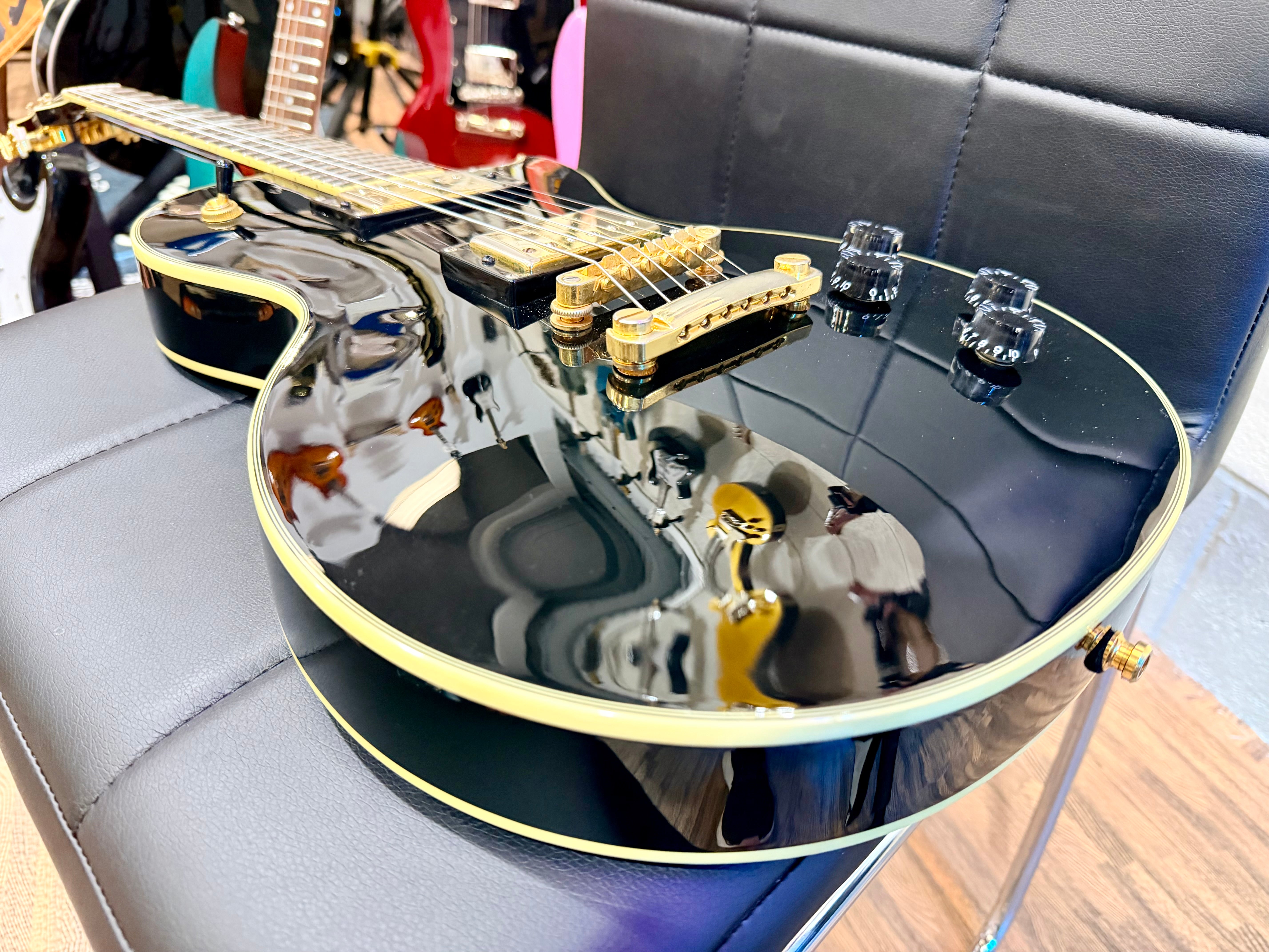 🔥RARE🔥 Epiphone Les Paul Custom 50th Anniversary Ebony/Gold~ 2002 Ltd Edition!