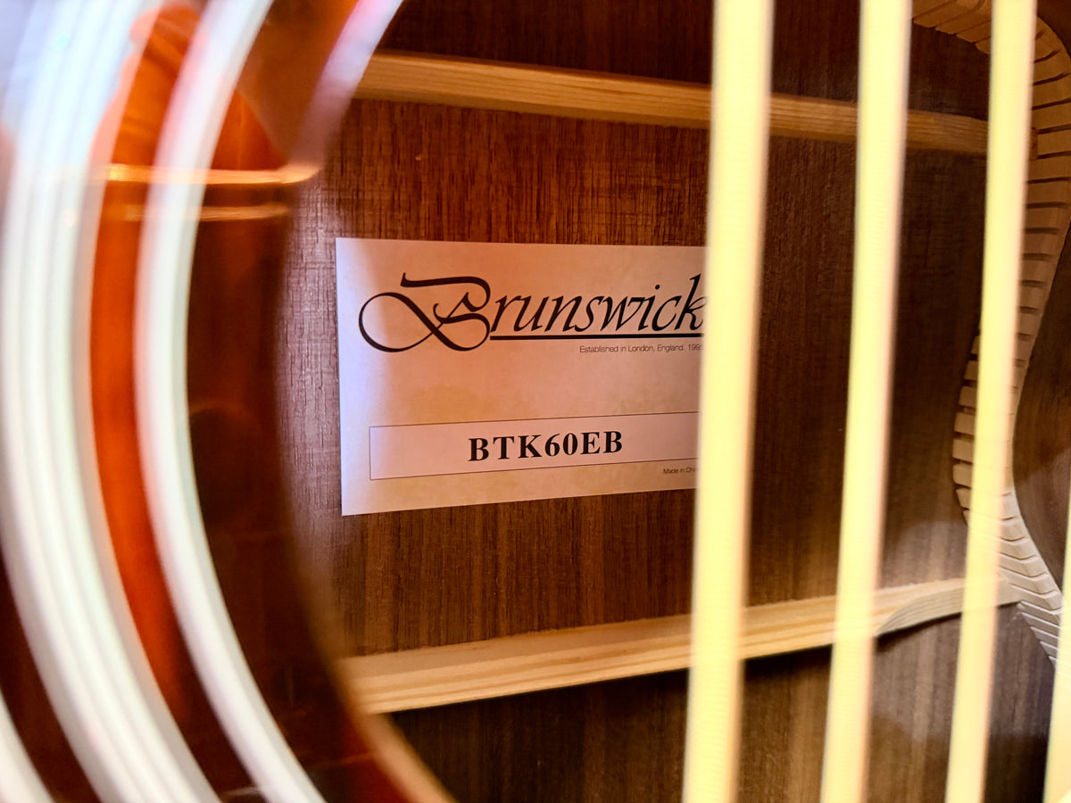 ✨NEW✨ Brunswick BTK60EB Ebony Grand Auditorium Cutaway Electro Acoustic Guitar!