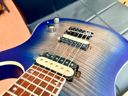 🔥 2023 🔥 Cort KX300 Electric Guitar~ Open Pore Cobalt Blue Burst~ EMG Pickups!