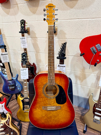 🌟STUNNING🌟 Hohner HW420G-CS Dreadnought Acoustic Guitar~ Cherry Sunburst~ 90s!