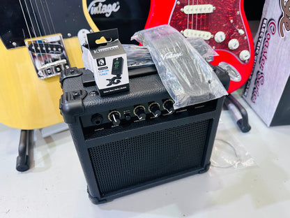 🌟NEW🌟 Vintage V20 Coaster Telecaster Bundle Starter Pack Amp/Bag~ Butterscotch