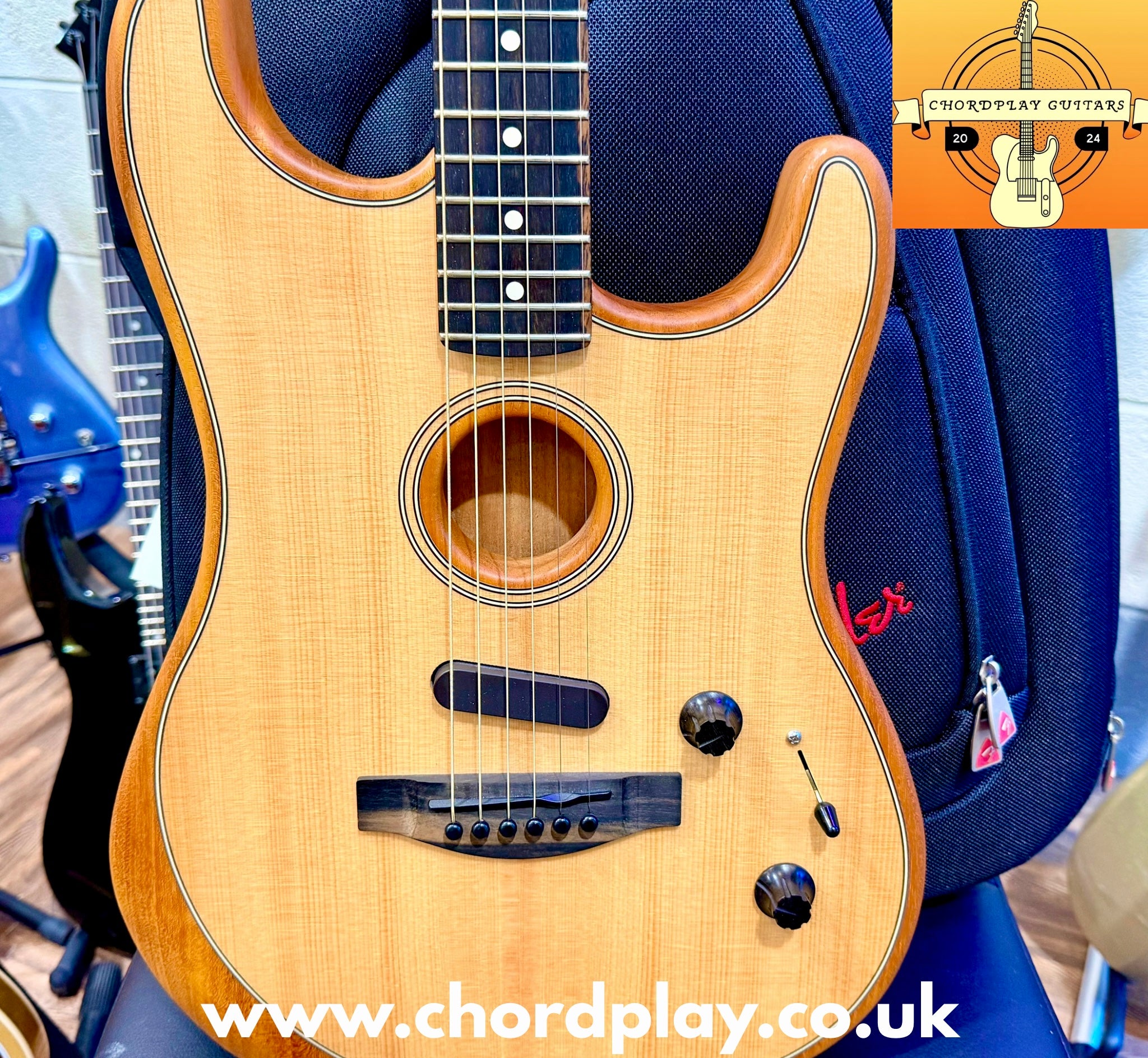 🇺🇸2021🇺🇸 Fender American Acoustasonic Stratocaster~ Natural Finish + Gig Bag