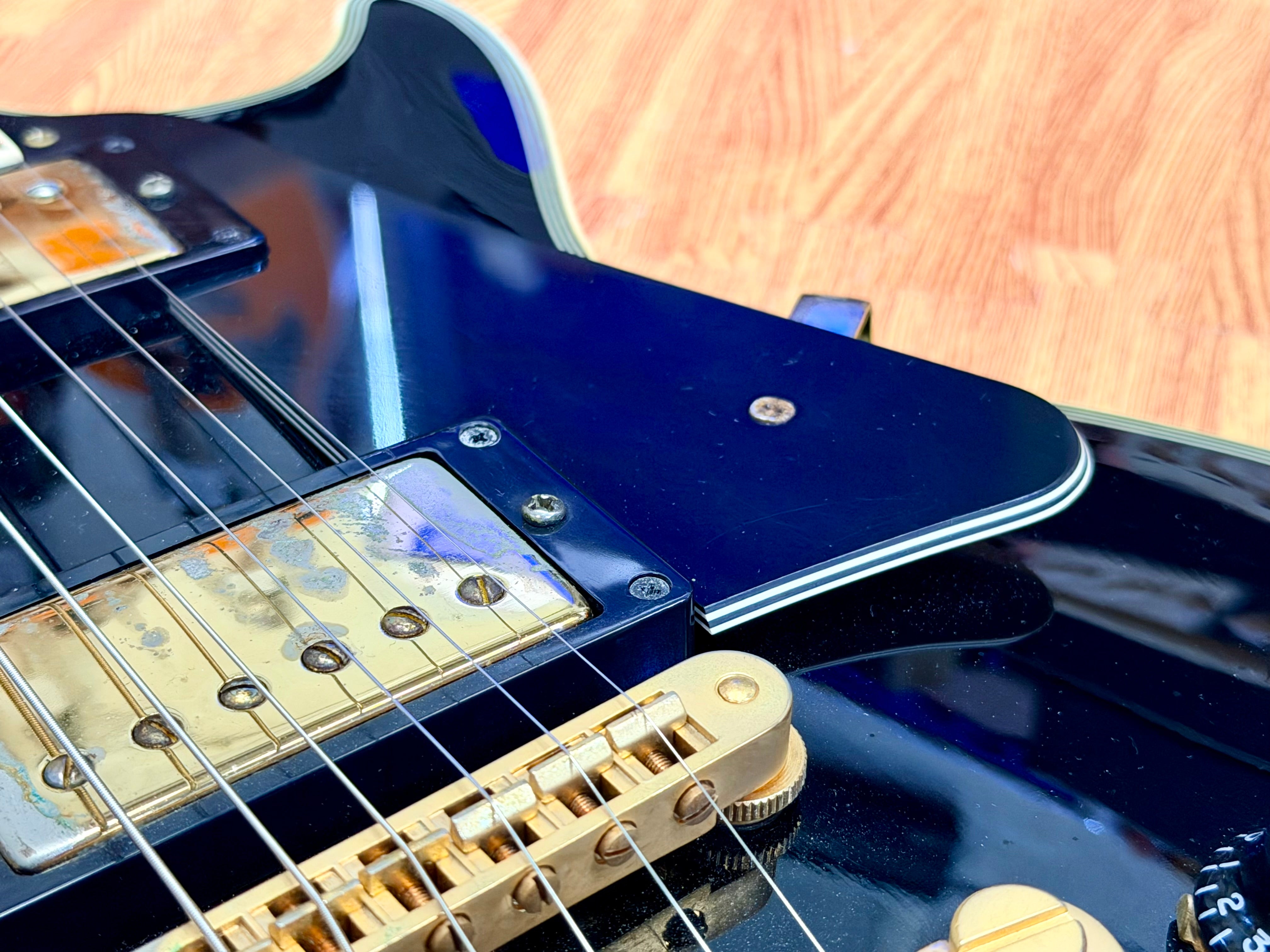 🔥2015🔥 Burny SRLC-55 Black Les Paul Custom~ Gold Hardware~ Japanese Import!