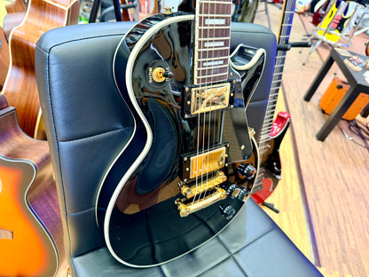 ✨2003✨ Epiphone Les Paul Custom~ Ebony~ Unsung Korea~ Black & Gold~ Cherished!