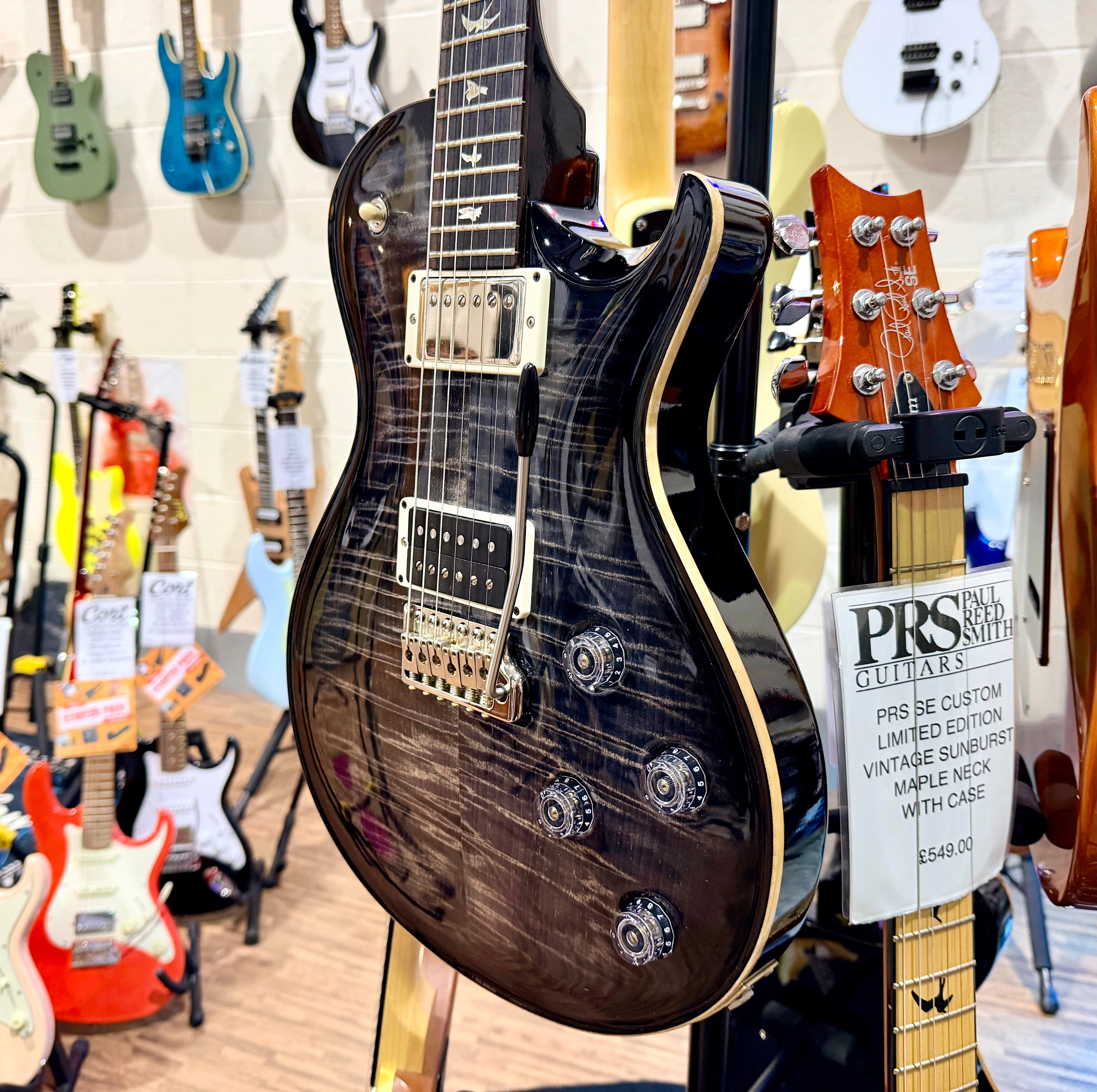 🔥2020🔥 PRS Mark Tremonti Signature USA Charcoal Contour Burst~ Case & Docs!